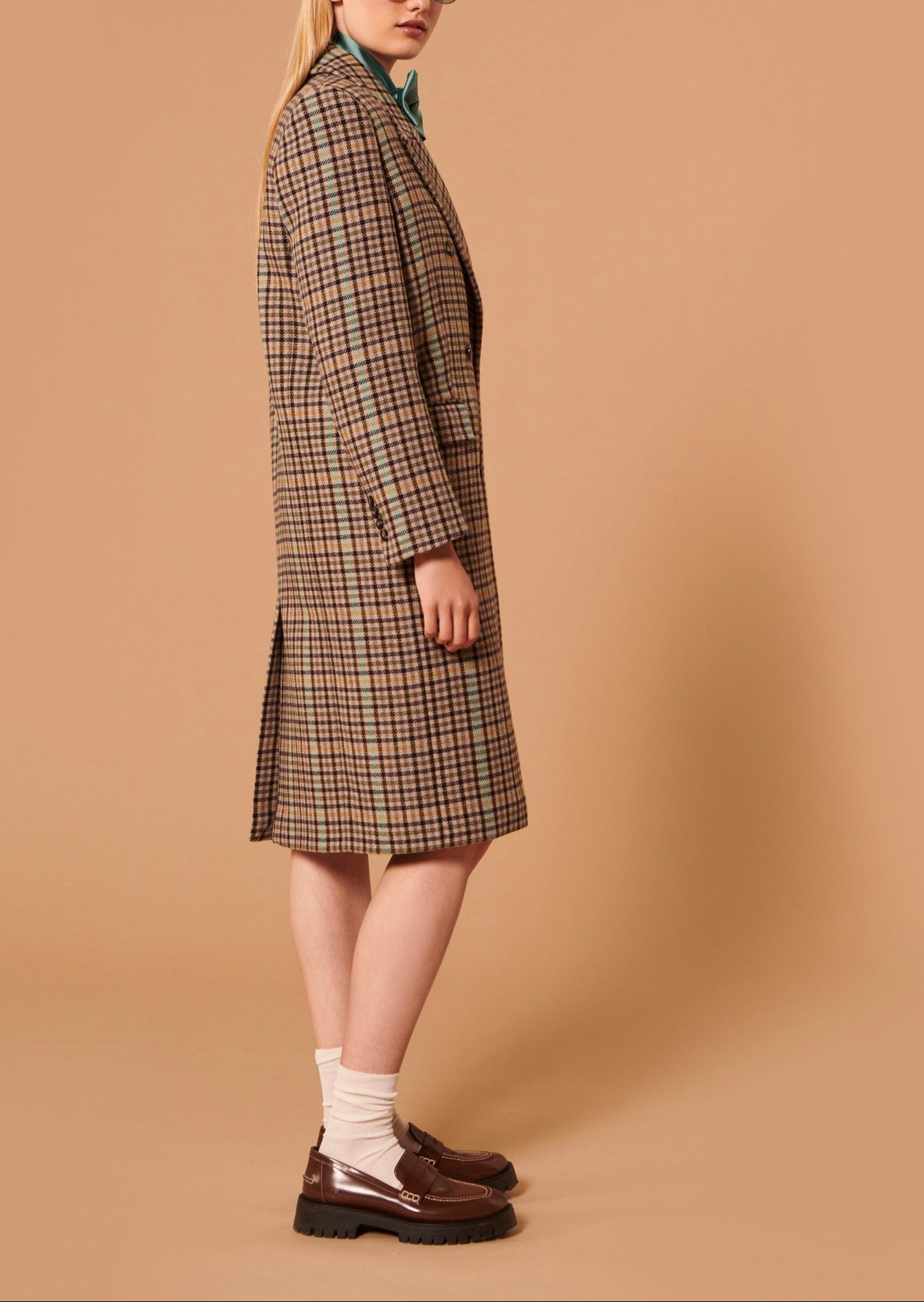 Manteau Marcus gris en tartan Faume - seconde main