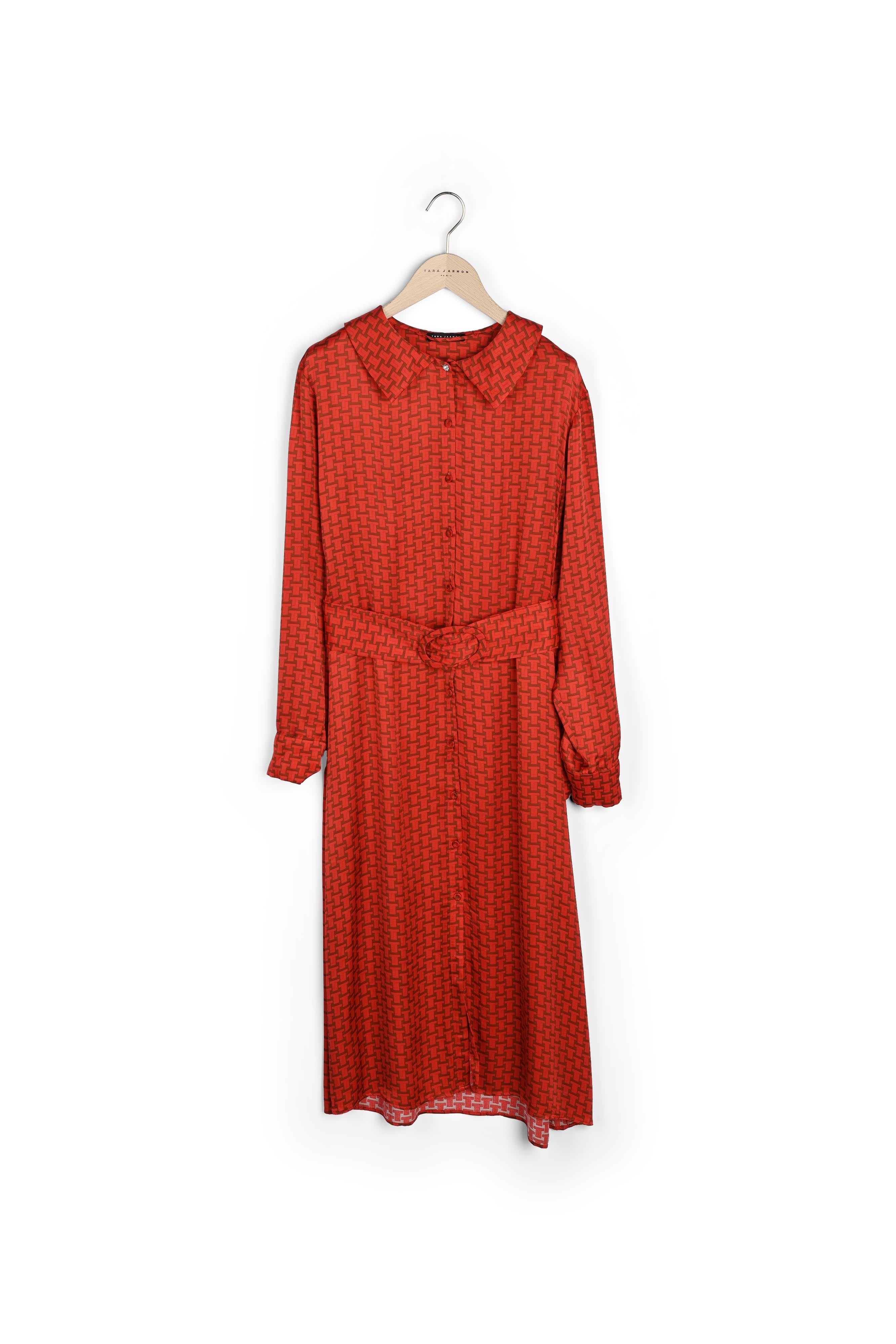 Robe Rachele rouge imprimé monogramme Faume - seconde main
