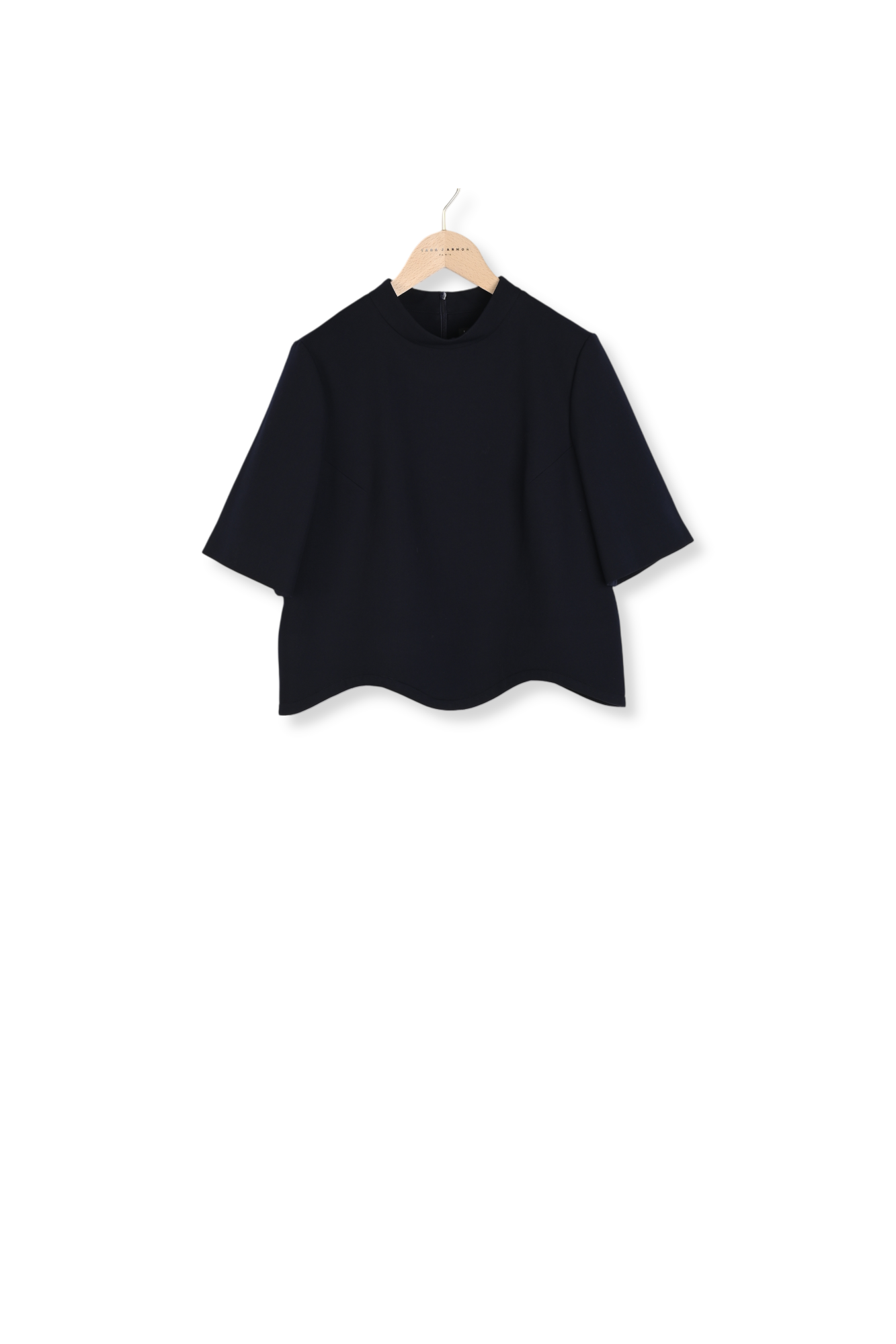 Top bleu nuit en toile double Tilda Faume - seconde main