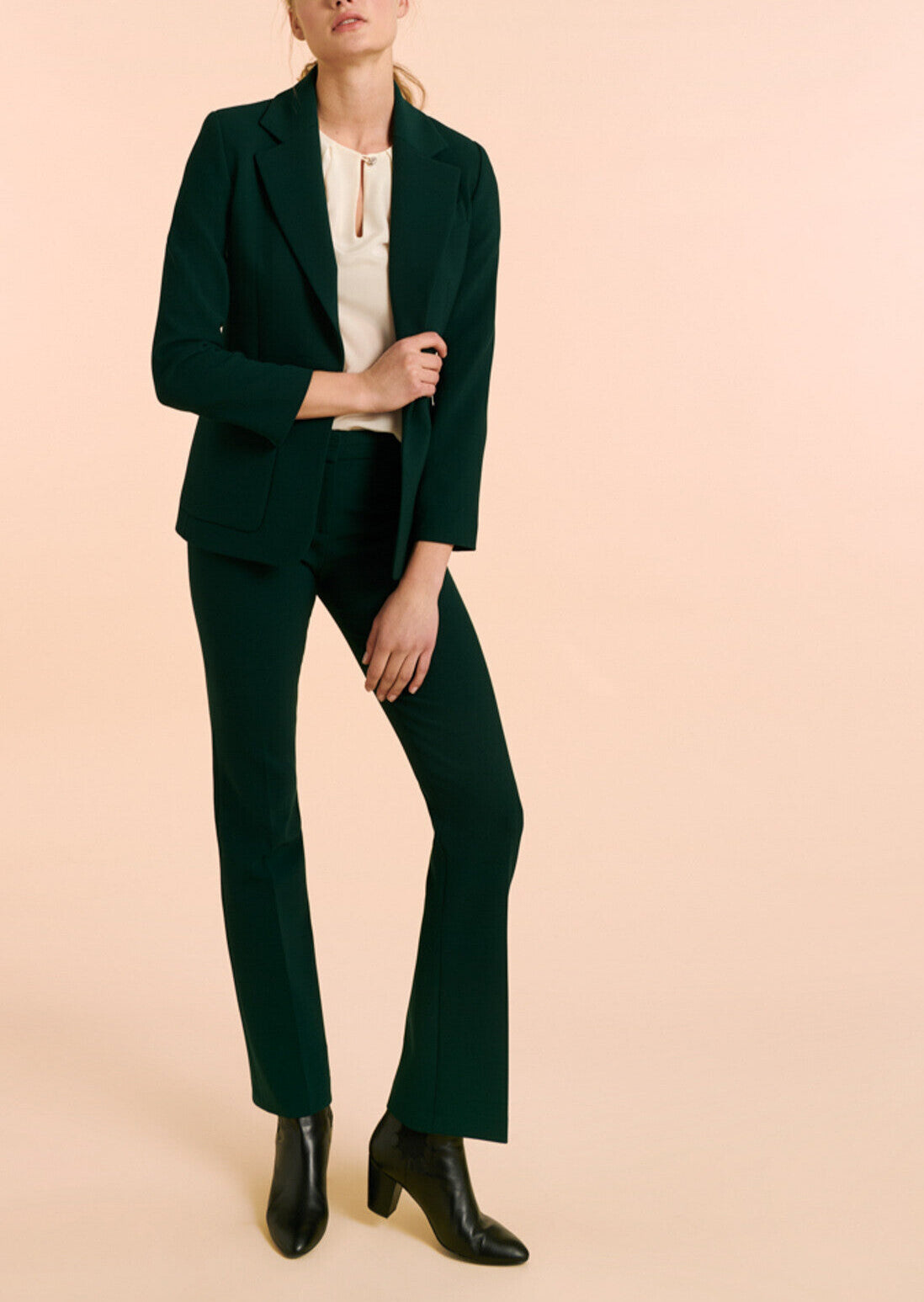 Veste Valia vert bouteille en toile double Faume - seconde main