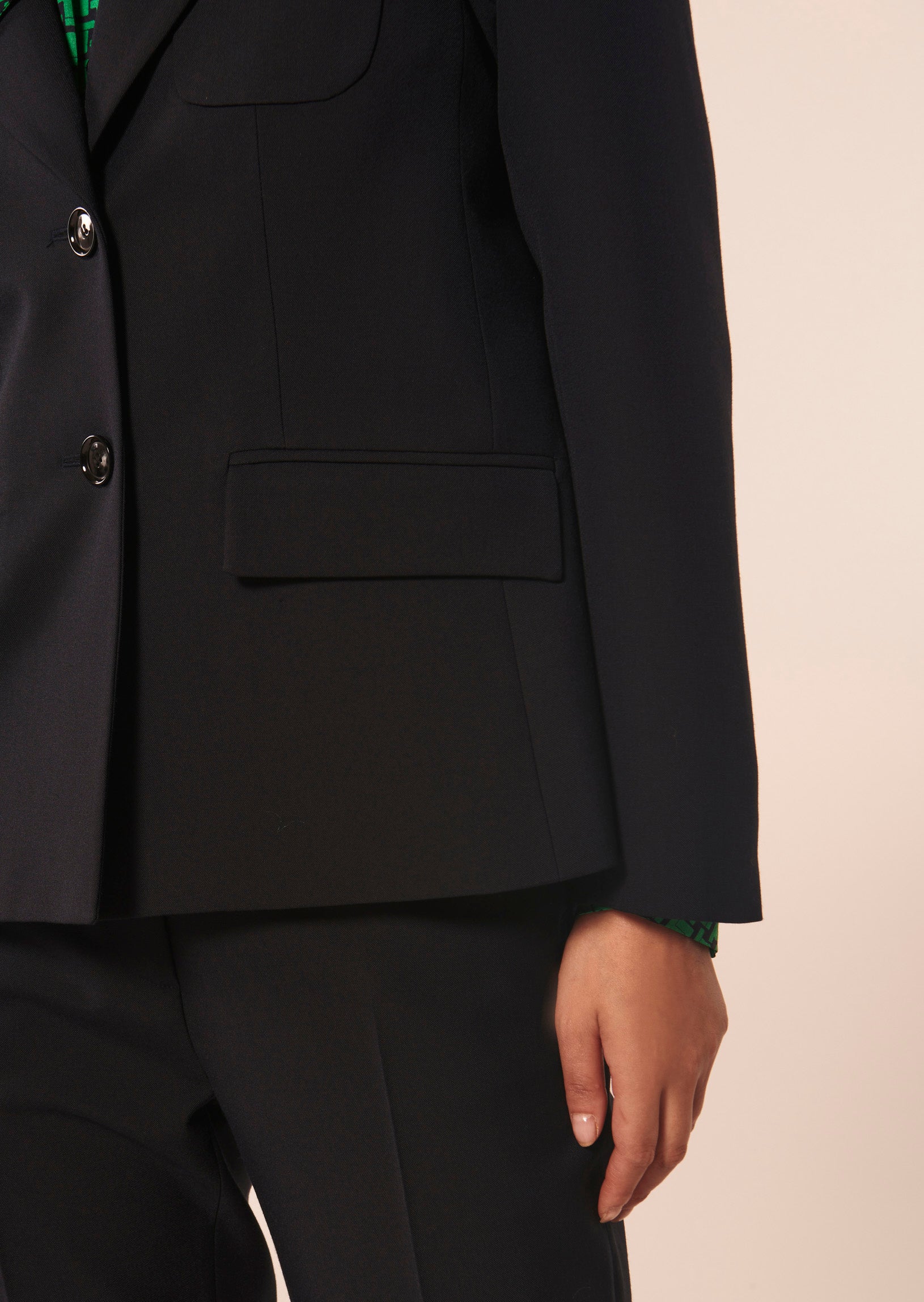 Veste Vanny bleu nuit en laine froide Faume - seconde main