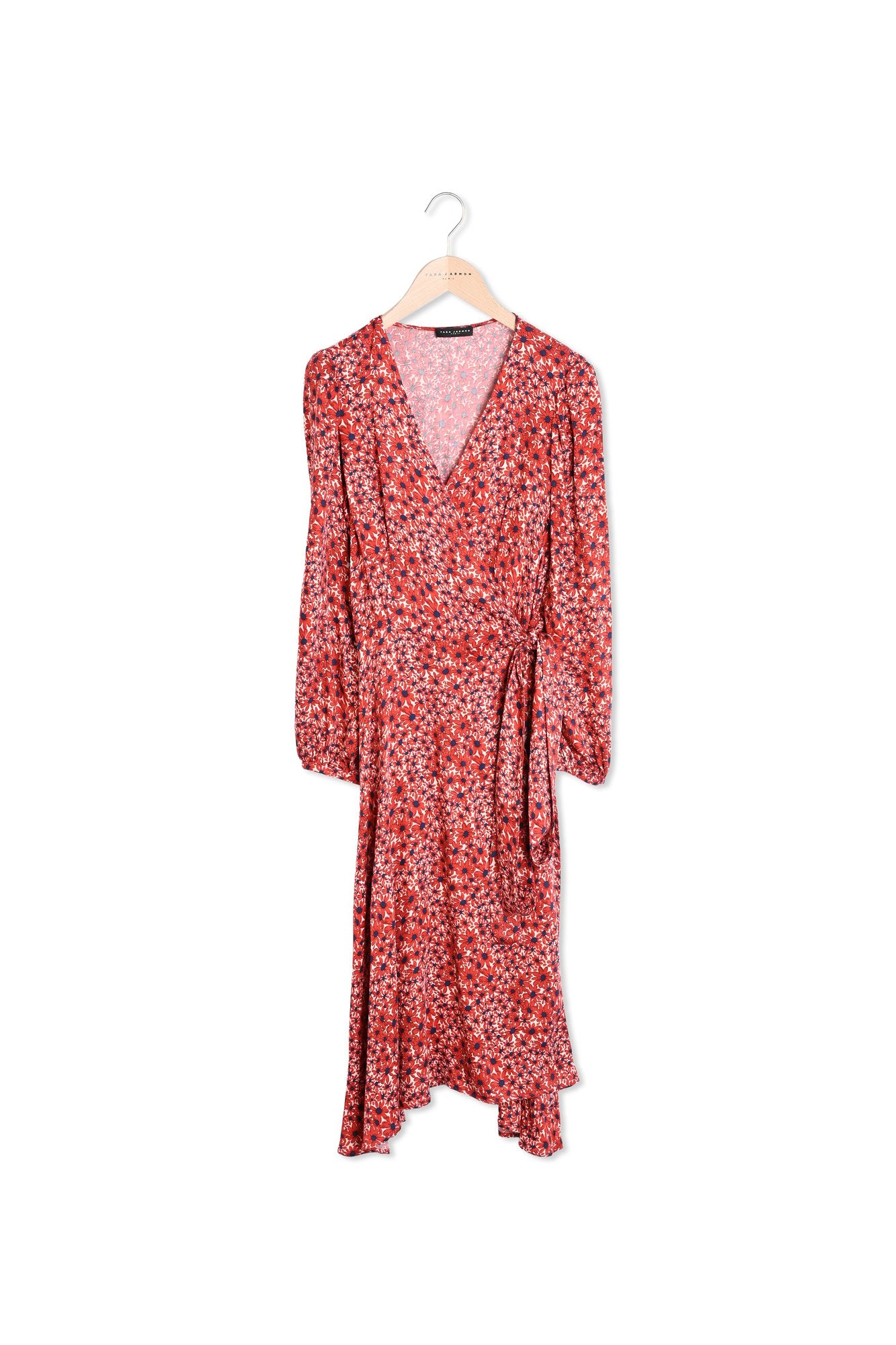 Robe Raphael rouge imprimé petites fleurs Faume - seconde main