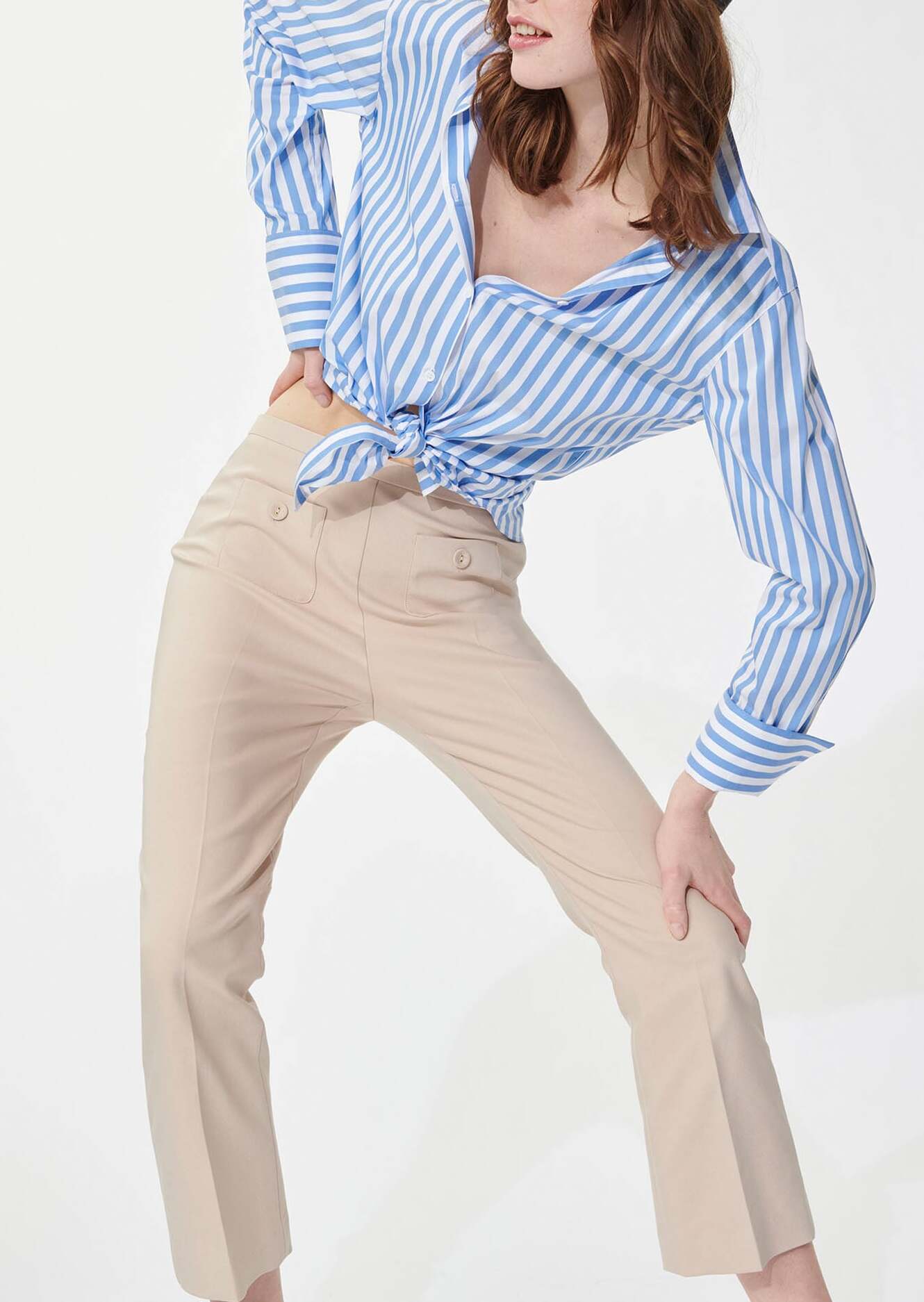 Pantalon Paquerette beige en coton Faume - seconde main