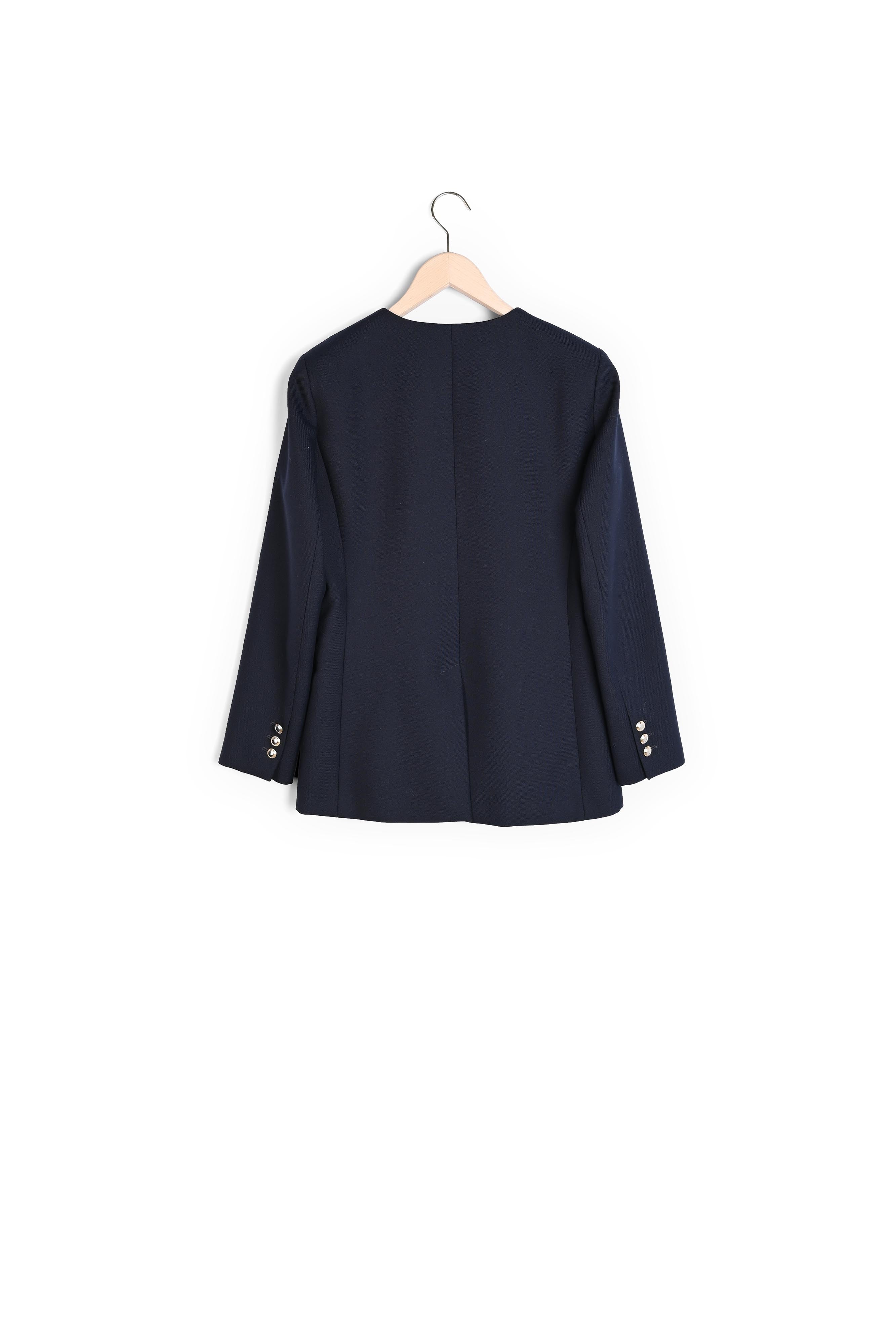 Veste Viviann bleu nuit en toile tailleur Faume - seconde main