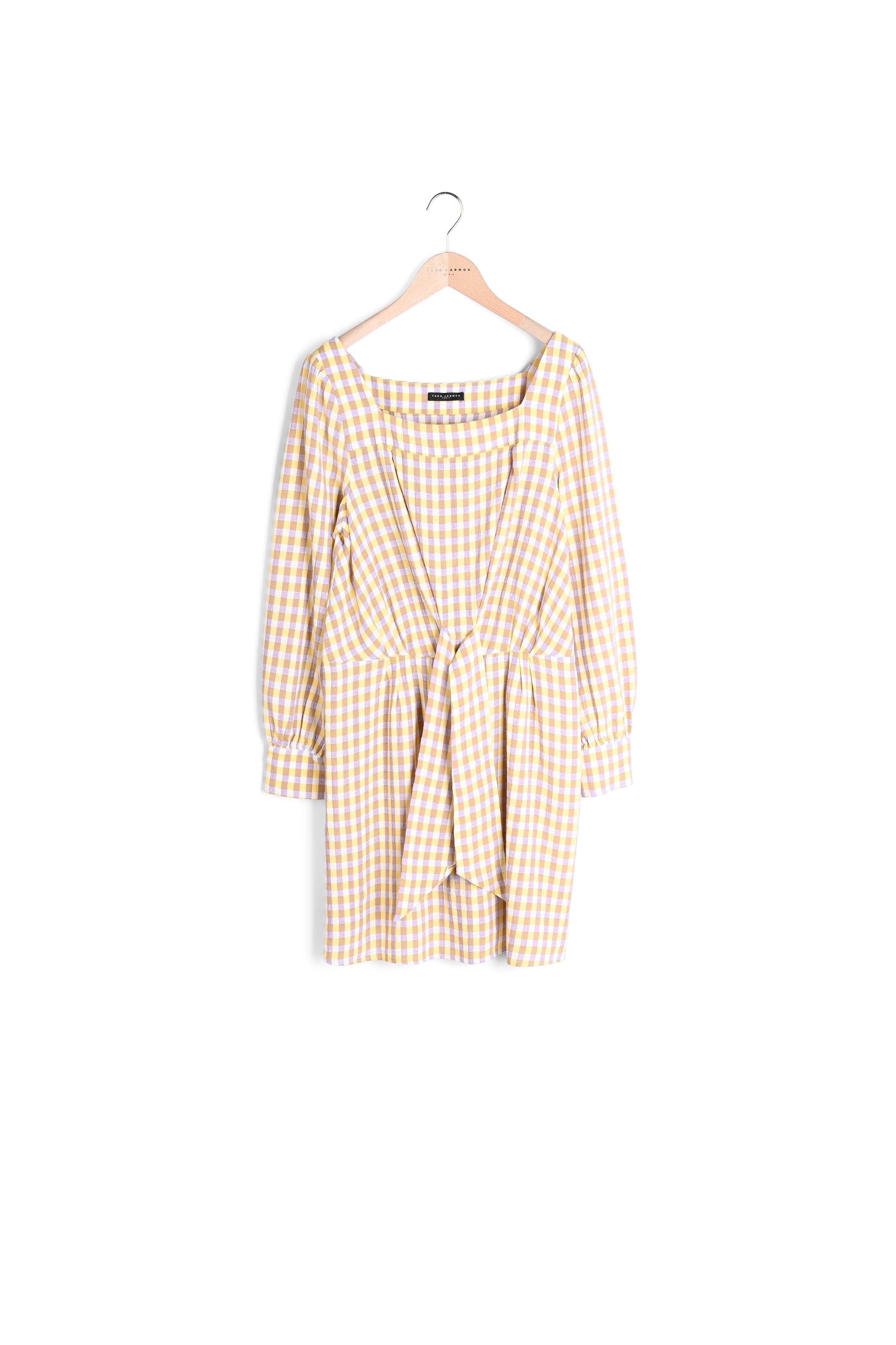 Robe Rivari violette en vichy Faume - seconde main