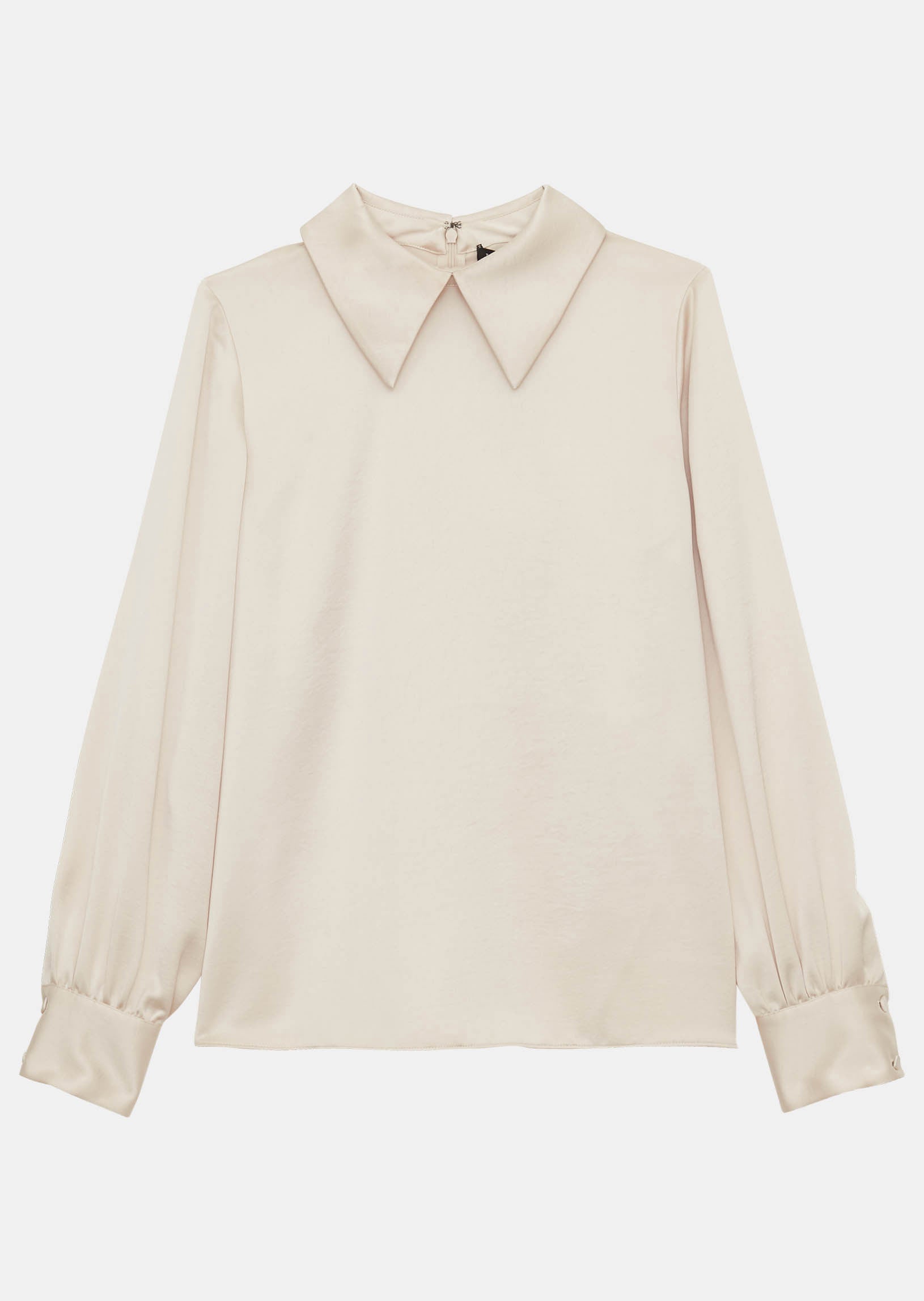 Top Tianna écru en satin fluide Faume - seconde main