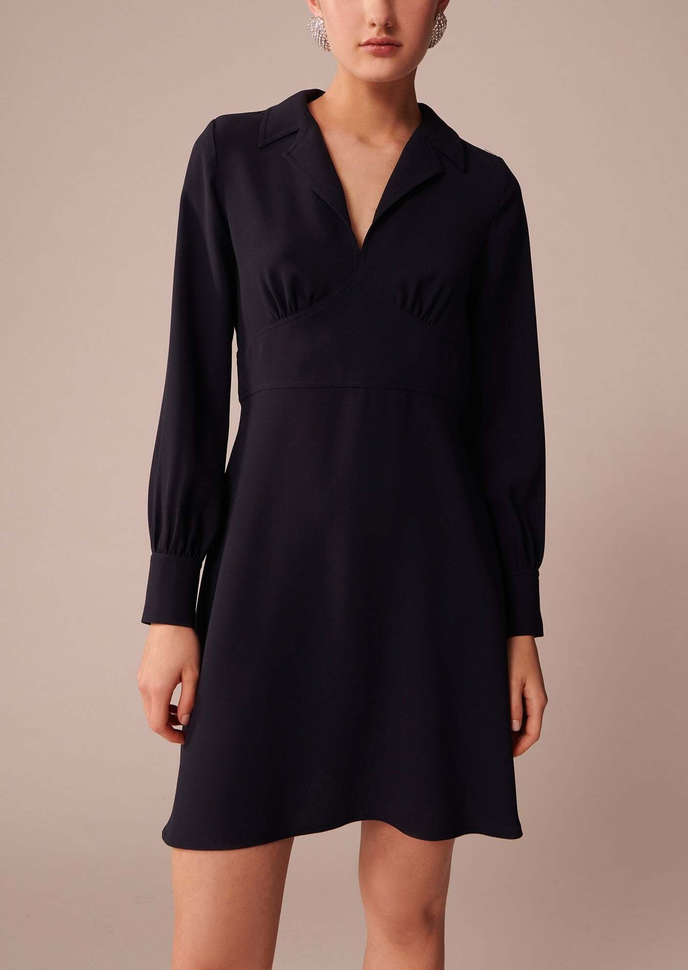 Robe Remi bleu nuit en crêpe Faume - seconde main