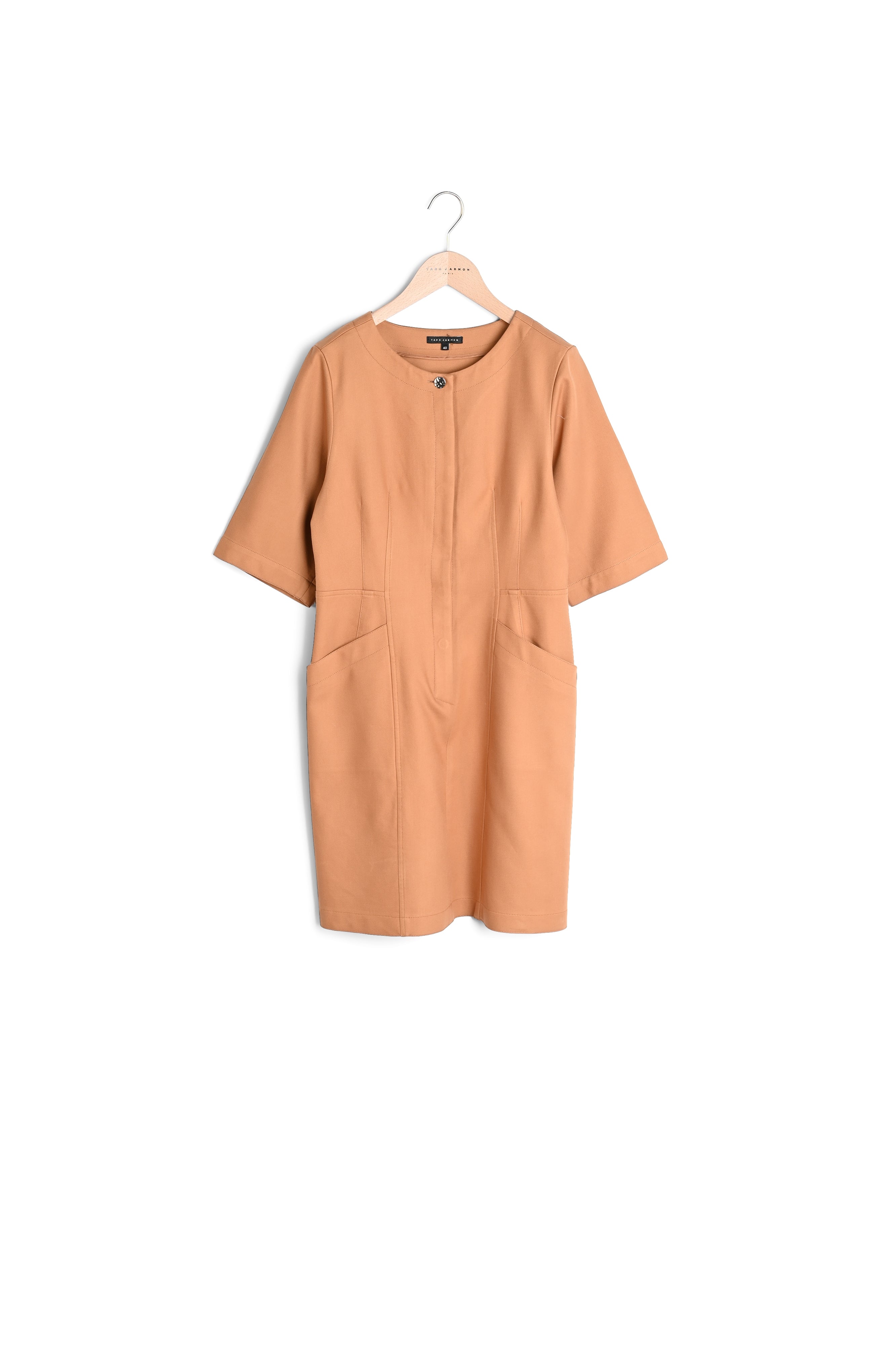 Robe Rima en coton twill camel Faume - seconde main