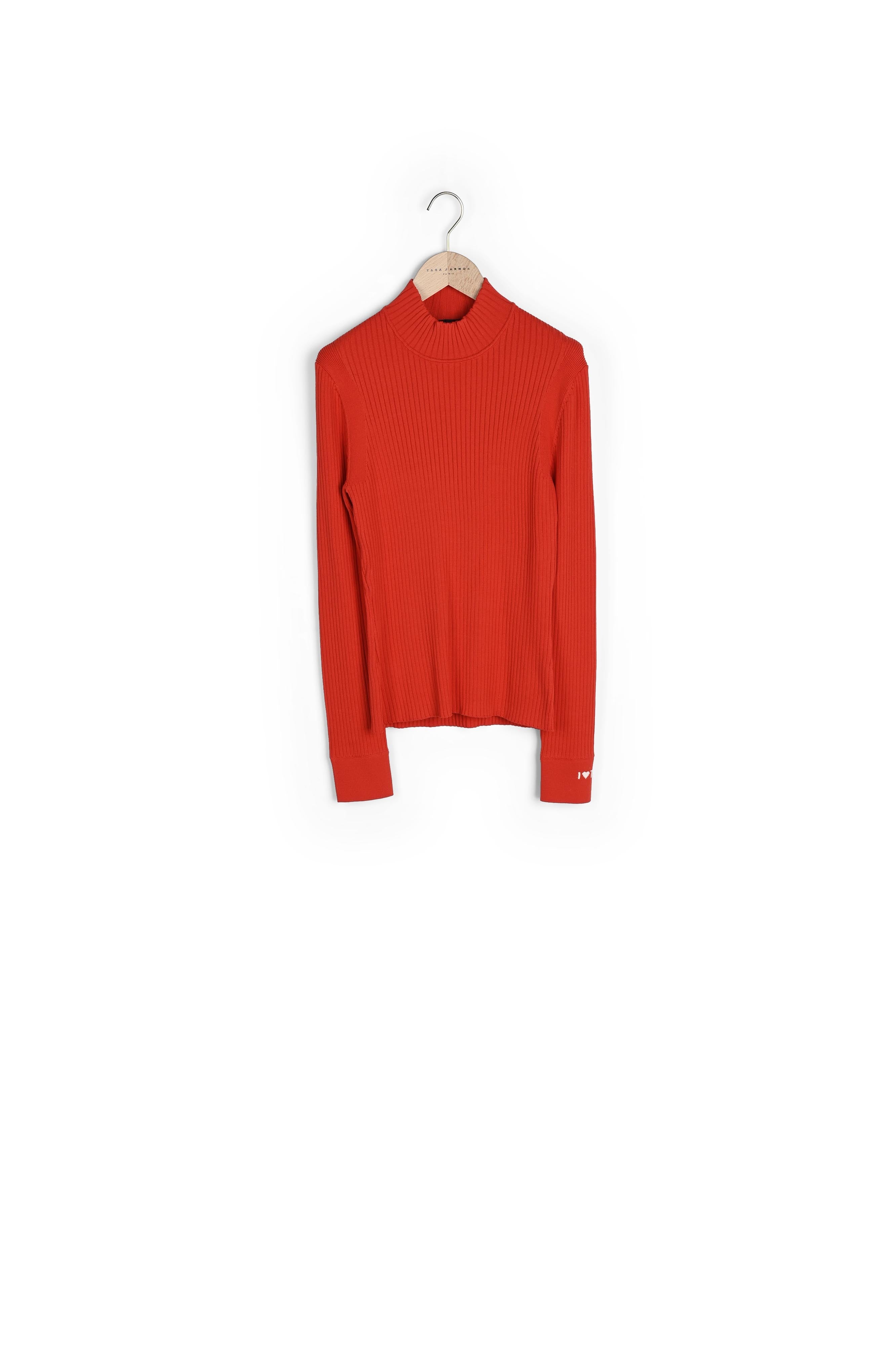 Pull Prudie rouge côtelé Faume - seconde main