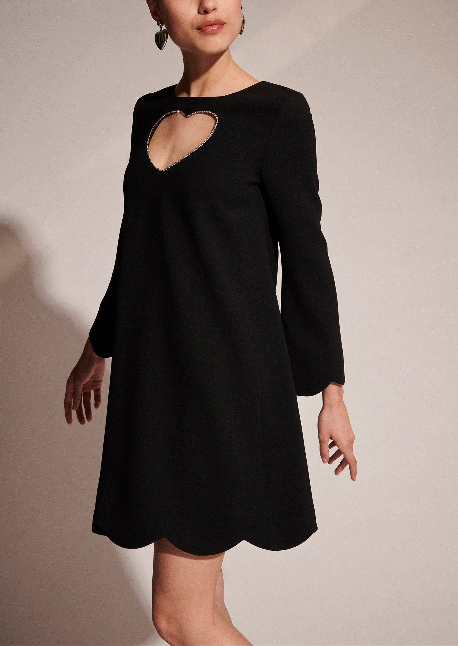 Robe Rossie noire en crêpe Faume - seconde main