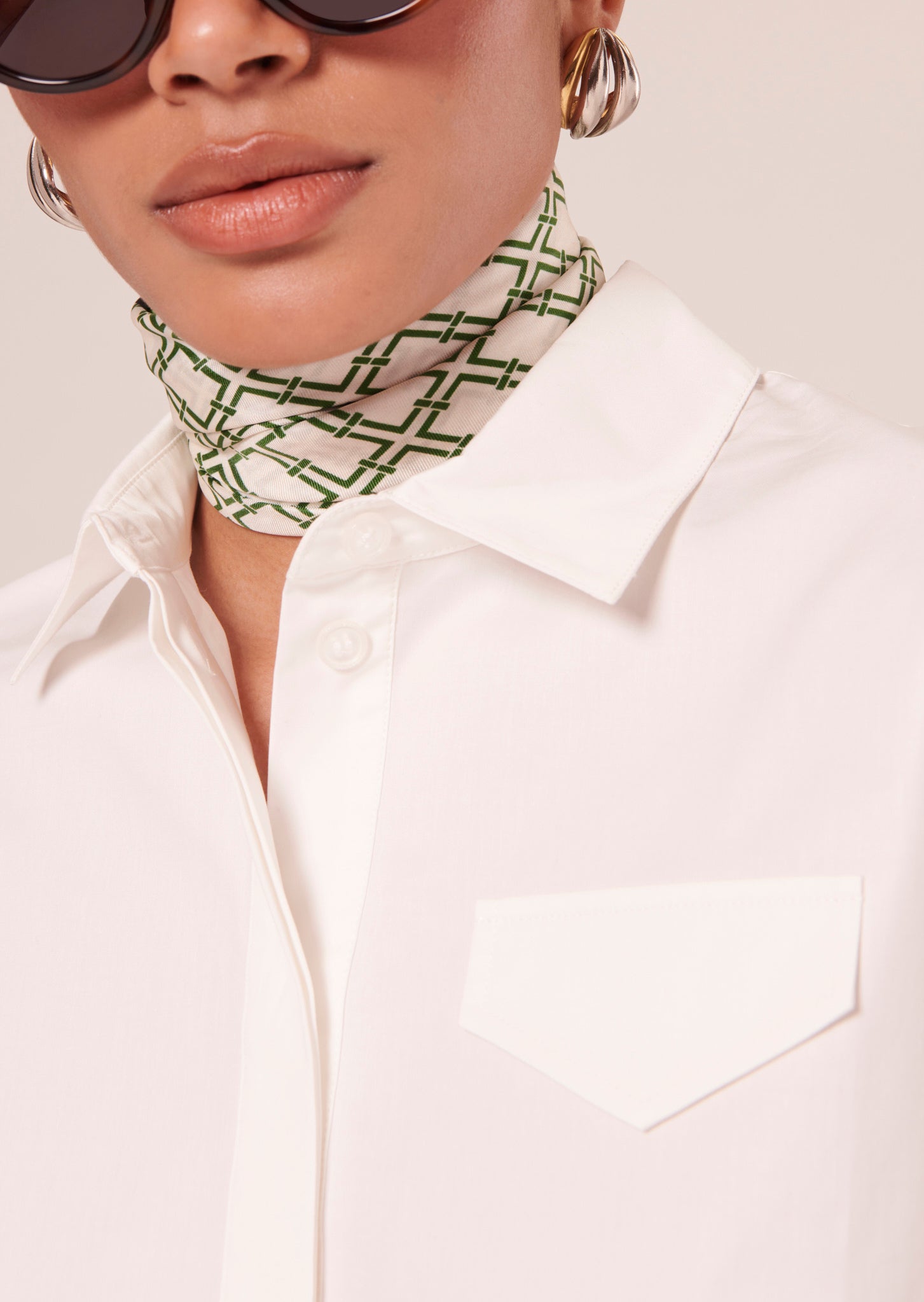 Top Tallulah blanc en popeline Faume - seconde main