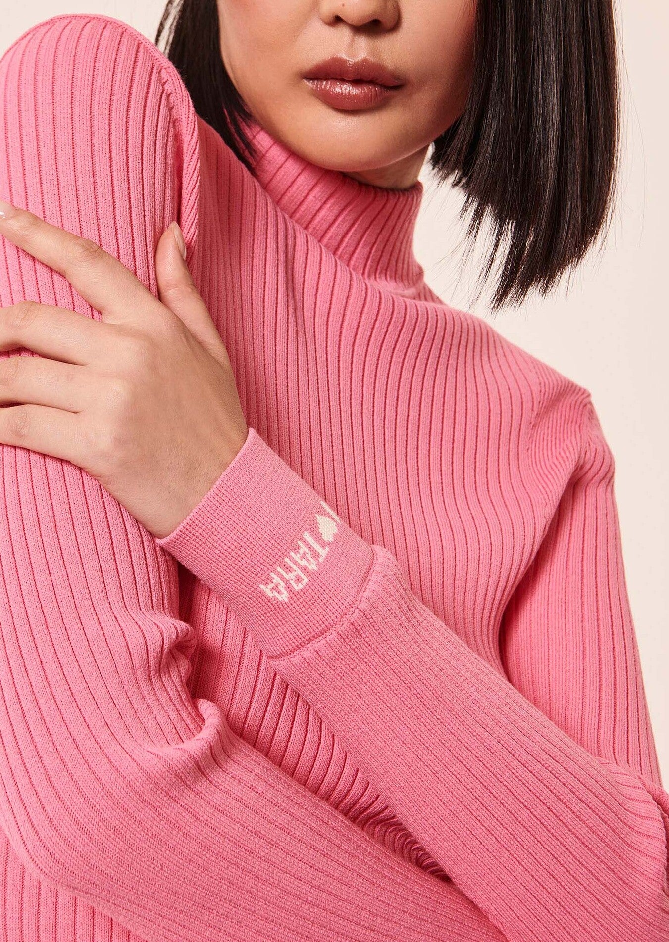 Pull Prudie rose côtelé Faume - seconde main