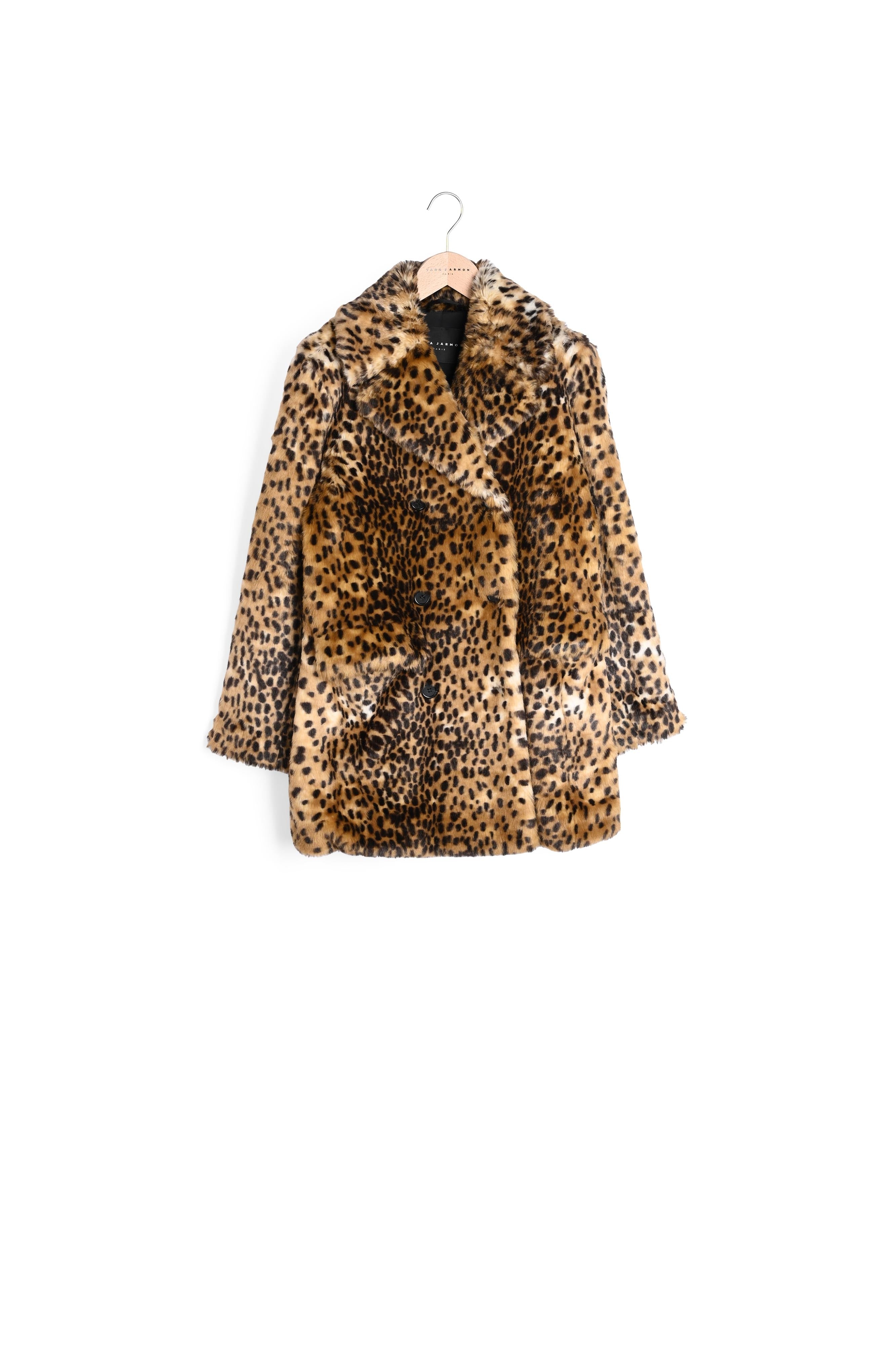 Manteau Melie marron en fausse fourrure léopard Faume - seconde main