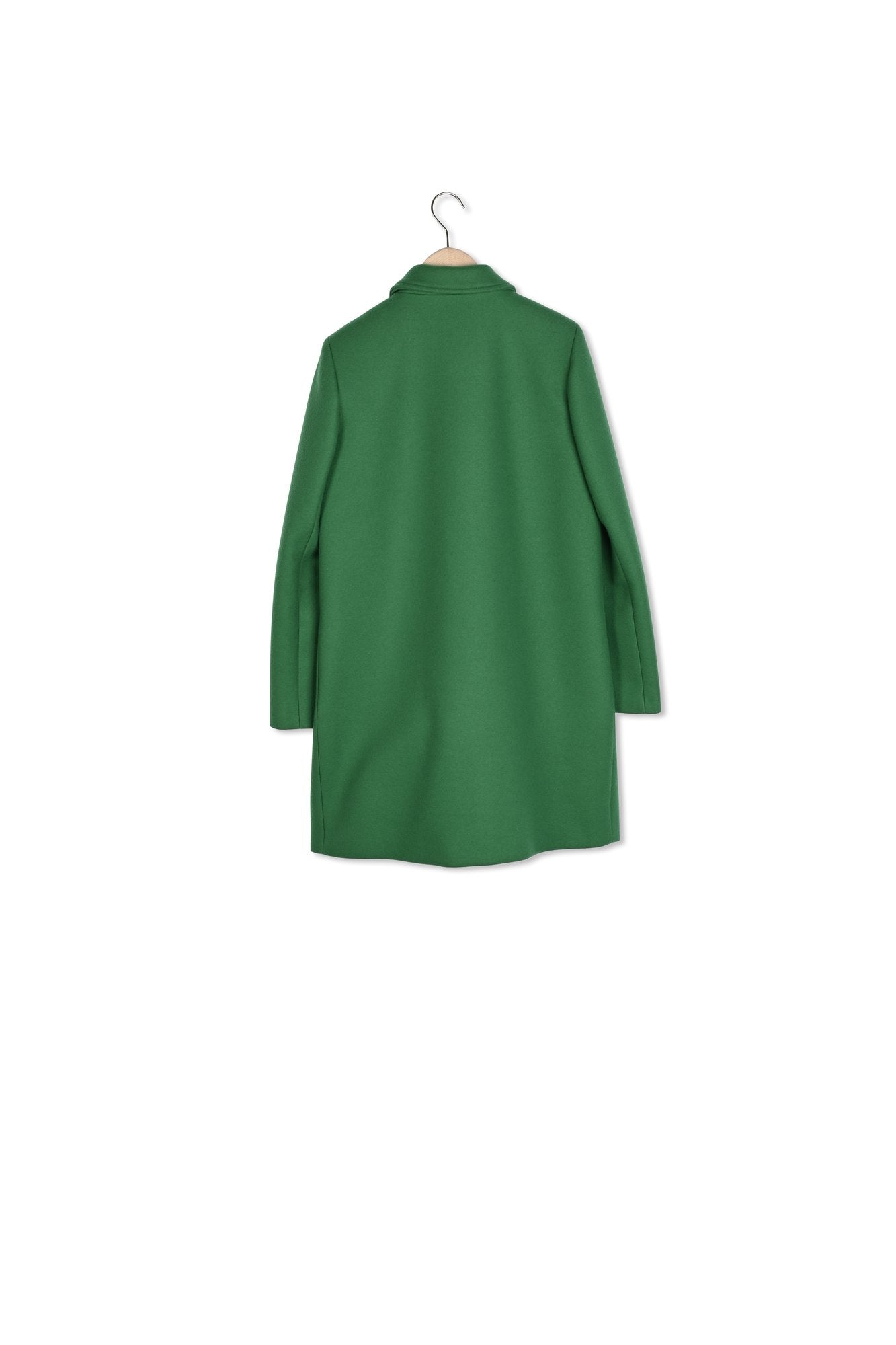 Manteau Melle vert en drap de laine Faume - seconde main