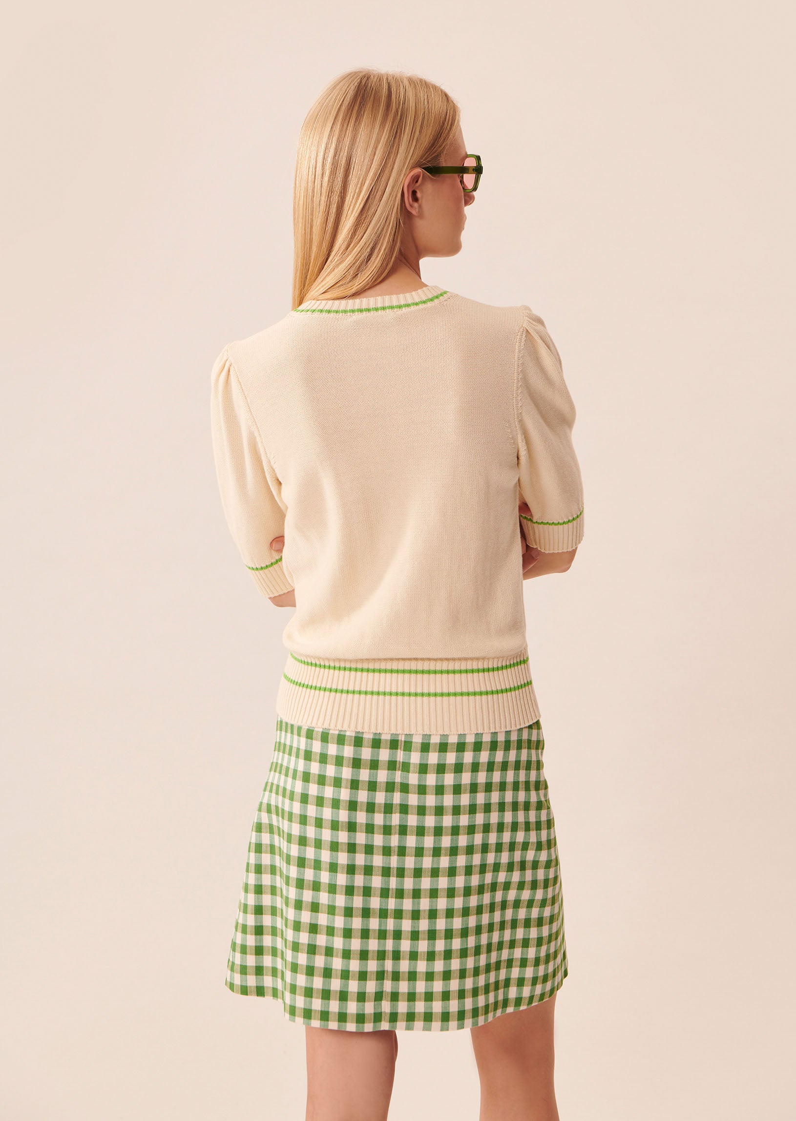 Pull Poupee écru en maille Faume - seconde main