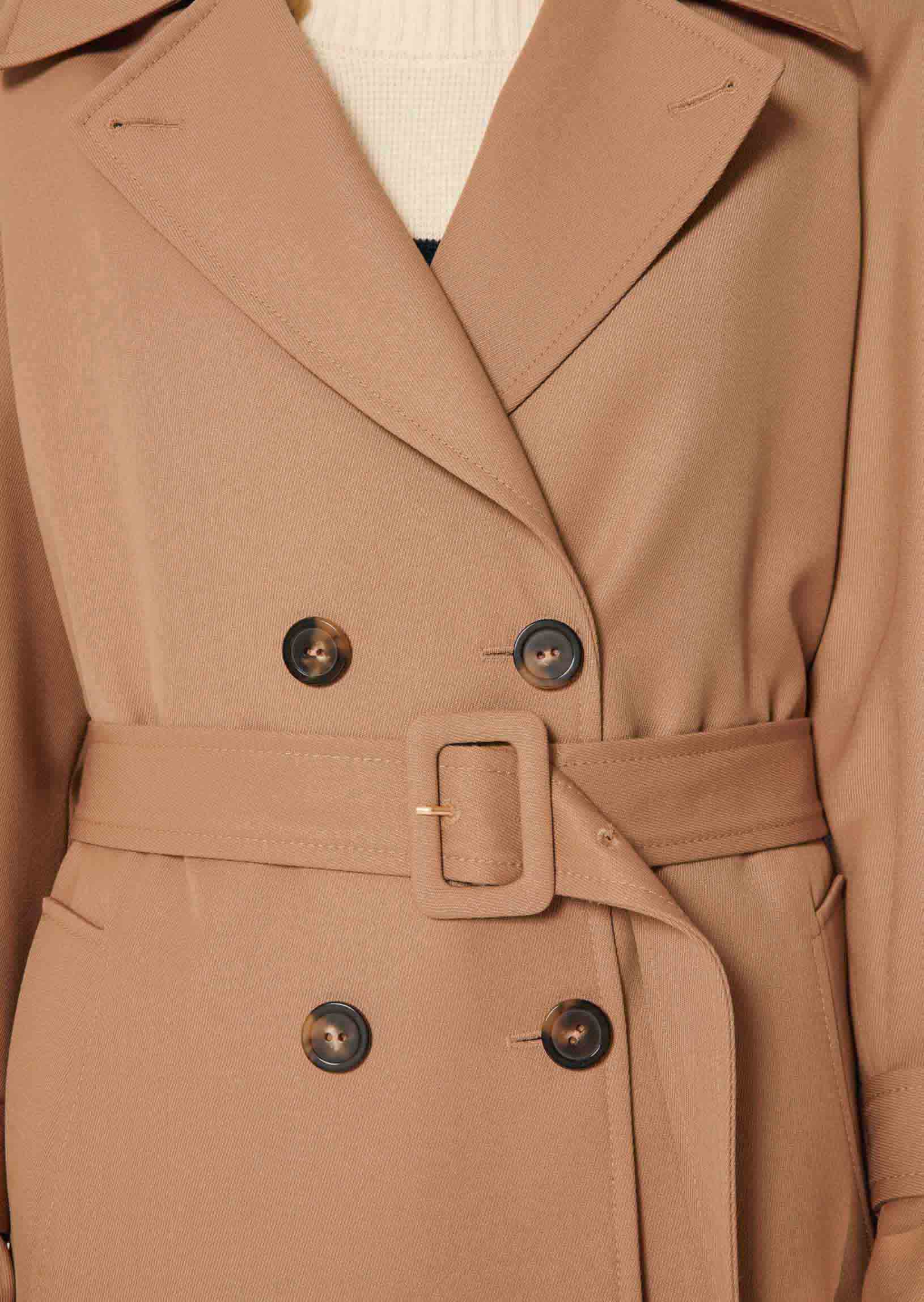 Trench-coat Ivan beige en gabardine de coton Faume - seconde main