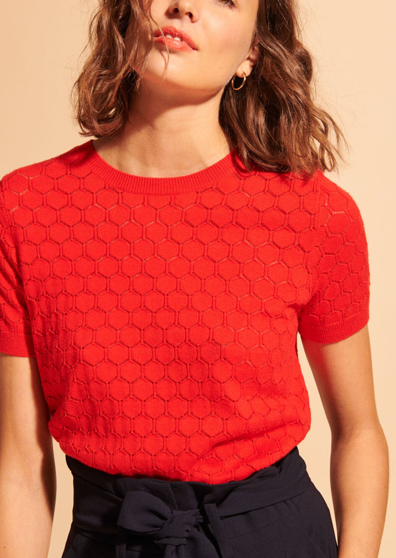 Pull à manches courtes Nova rouge Faume - seconde main