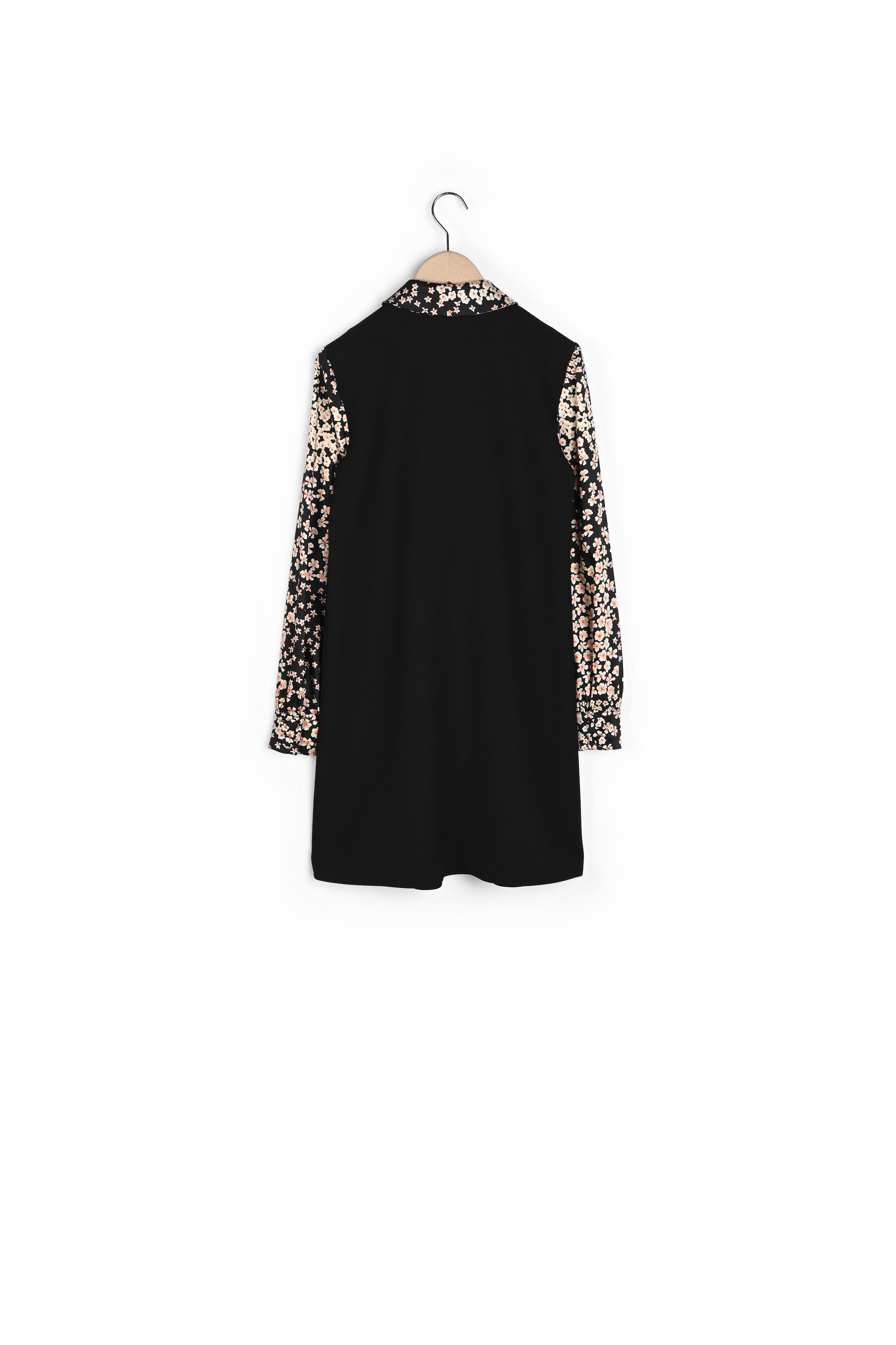 Robe Rawane noire bi-matière Faume - seconde main