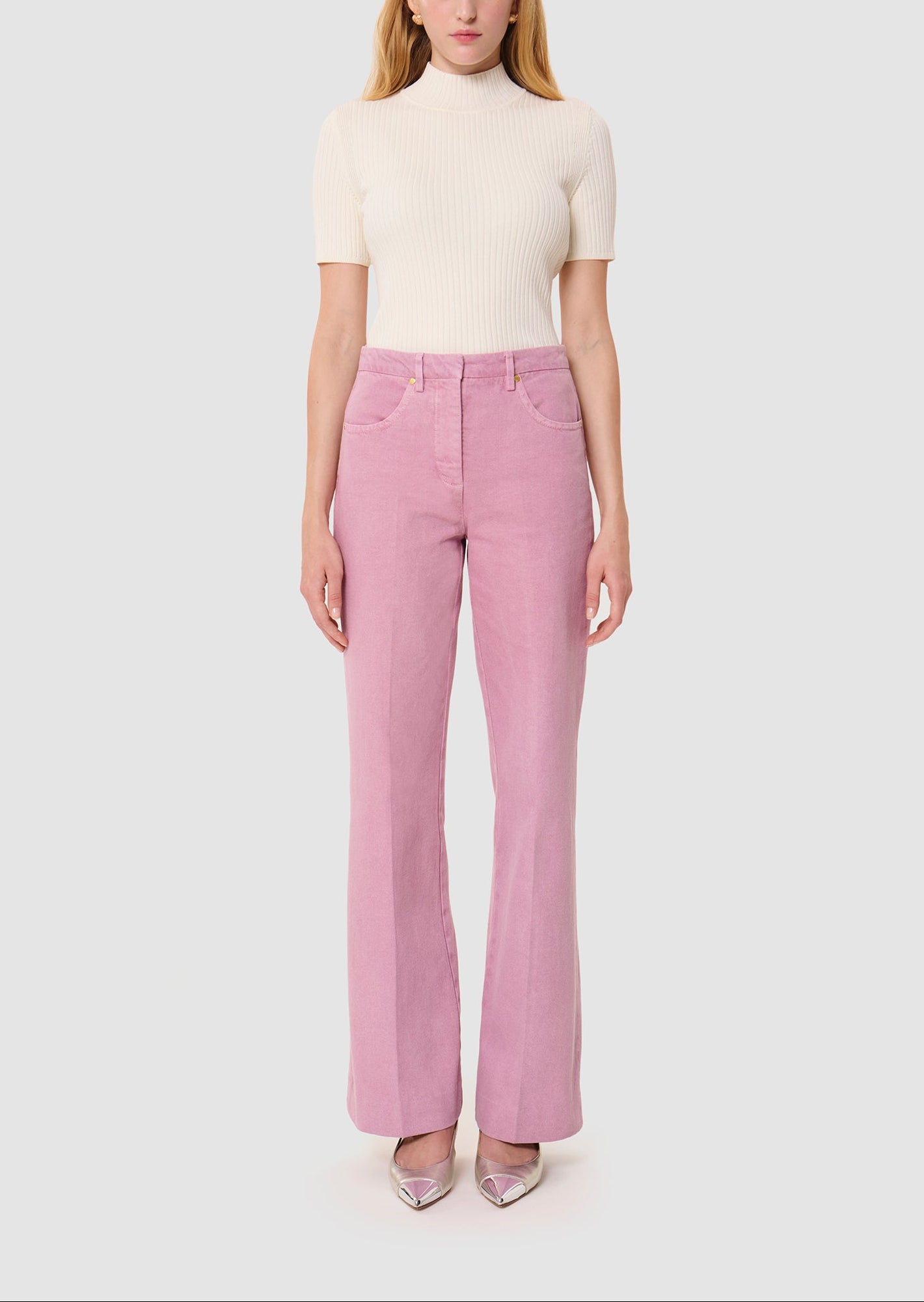 Jean rose en denim Jerome Faume - seconde main