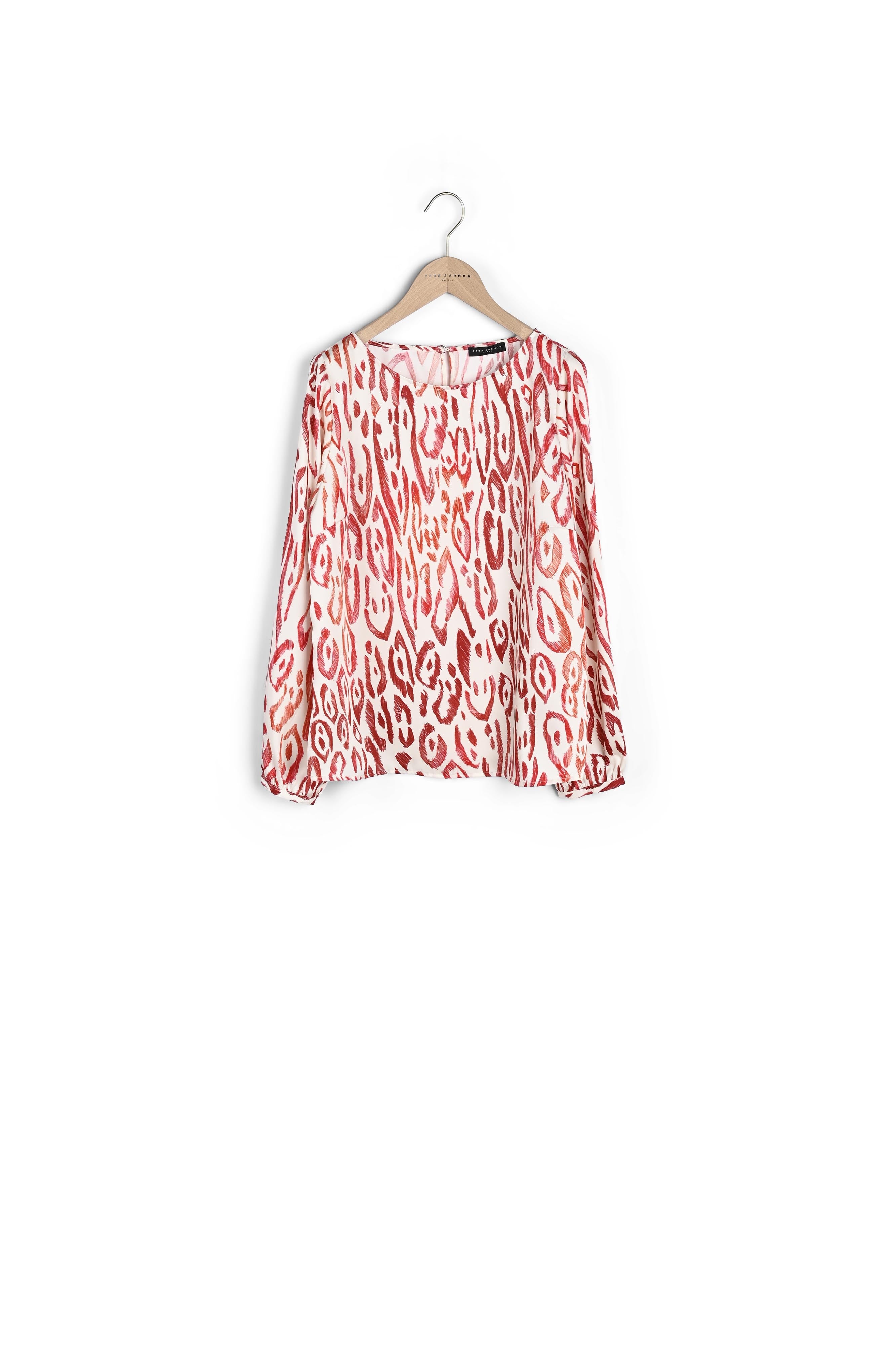 Blouse Tabeca écrue imprimé graphique léopard Faume - seconde main