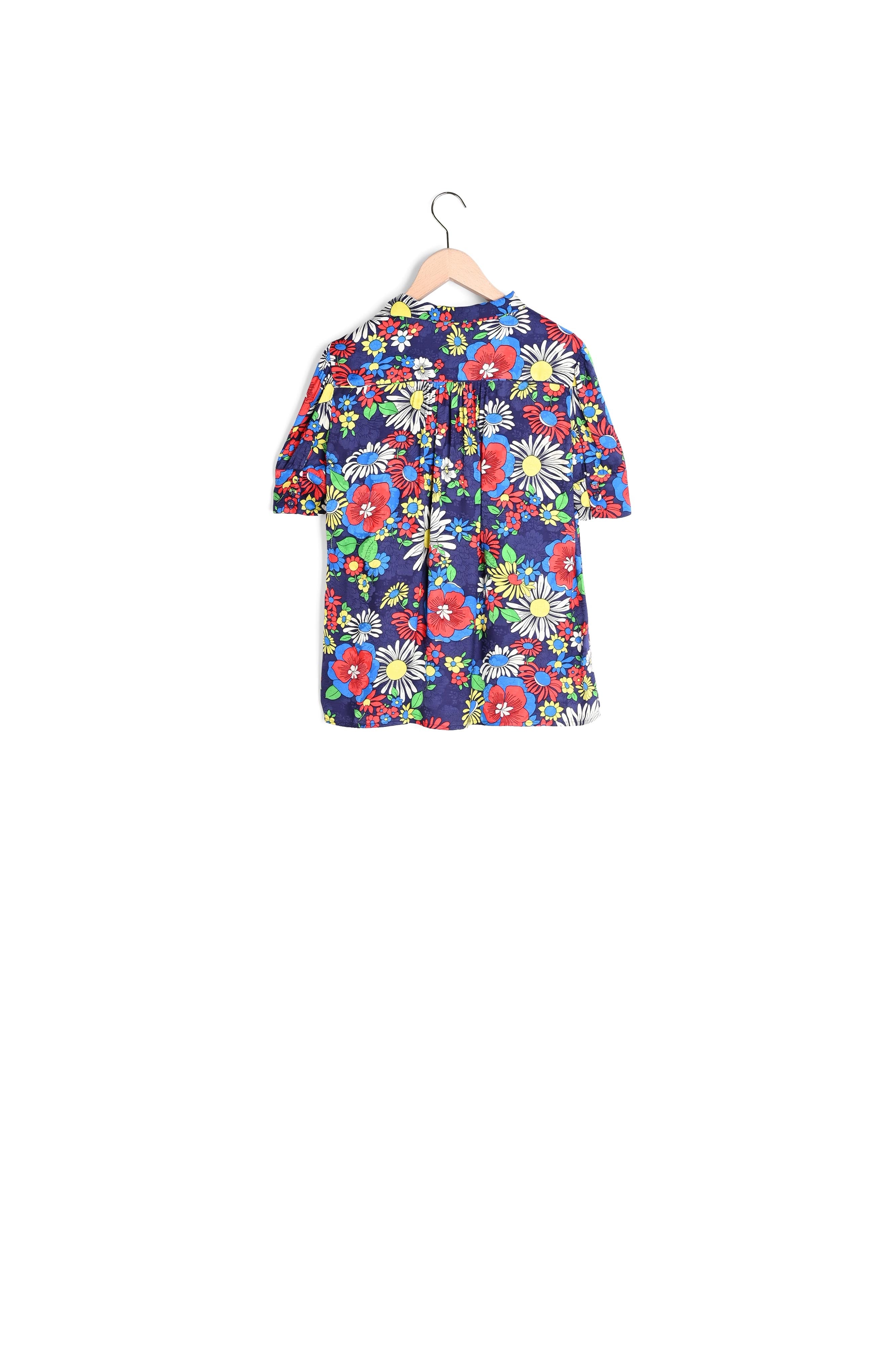 Top Tonia bleu imprimé fleurs Faume - seconde main