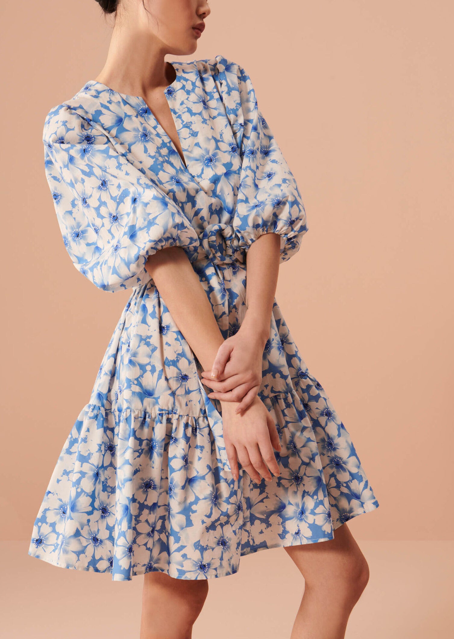 Robe Rosabetta bleue imprimé fleuri Faume - seconde main