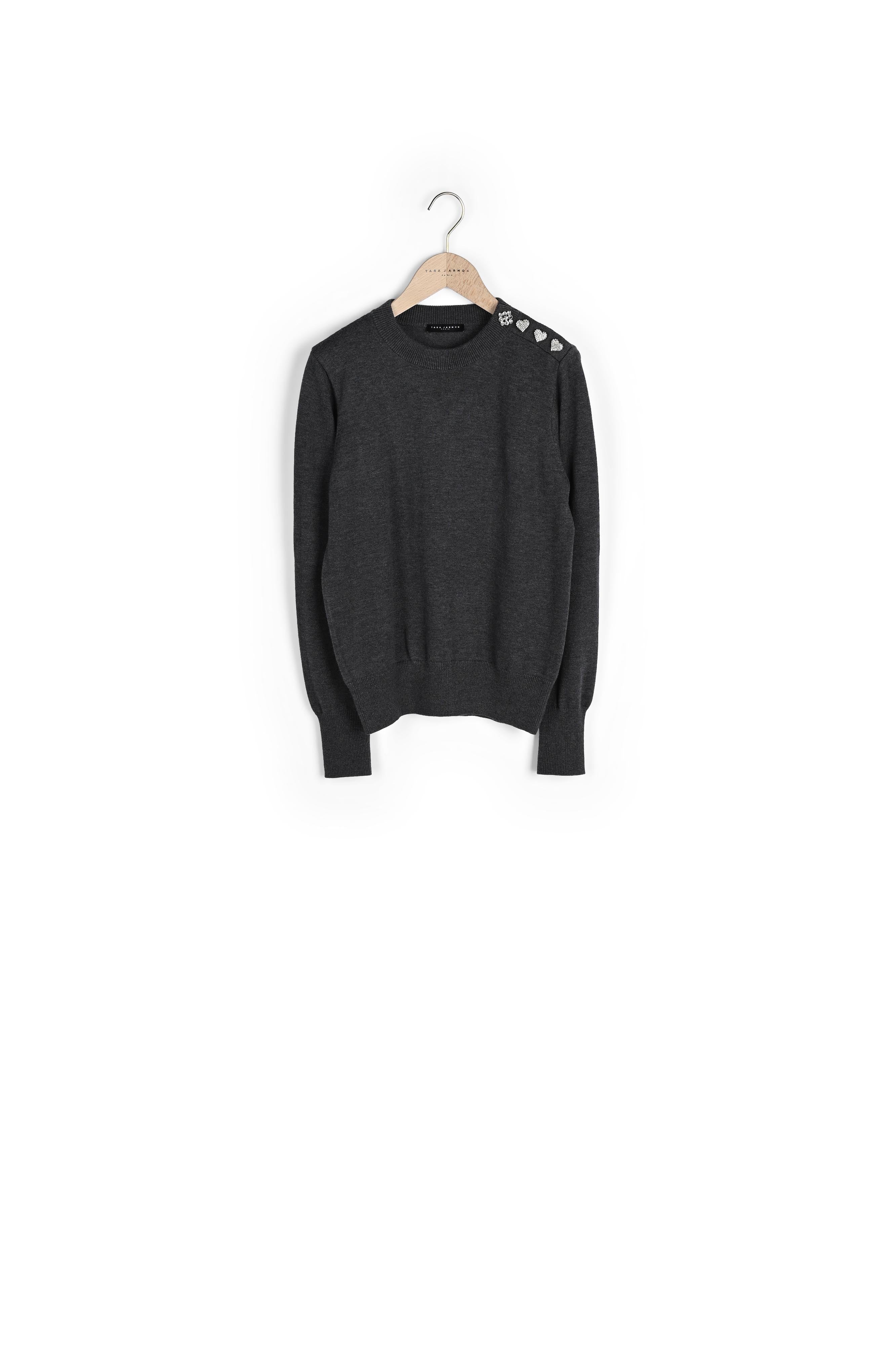 Pull Prunette noir en laine Faume - seconde main