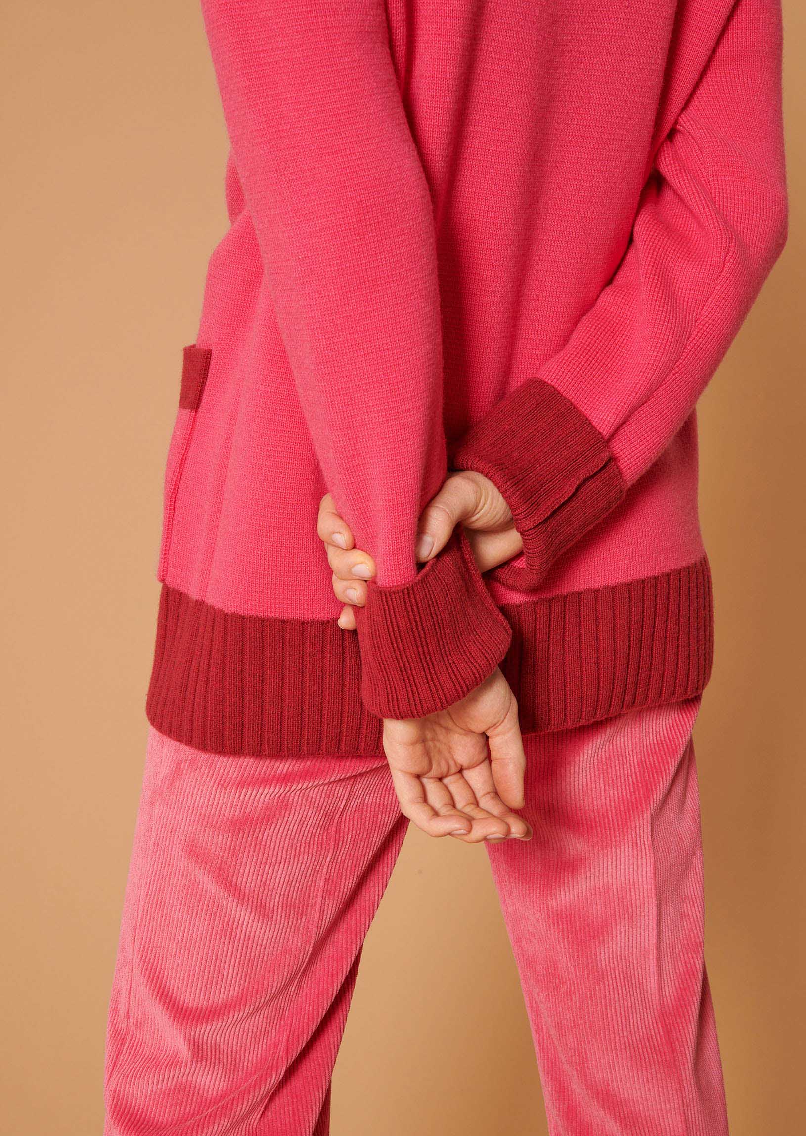 Gilet Gia rose en laine Faume - seconde main