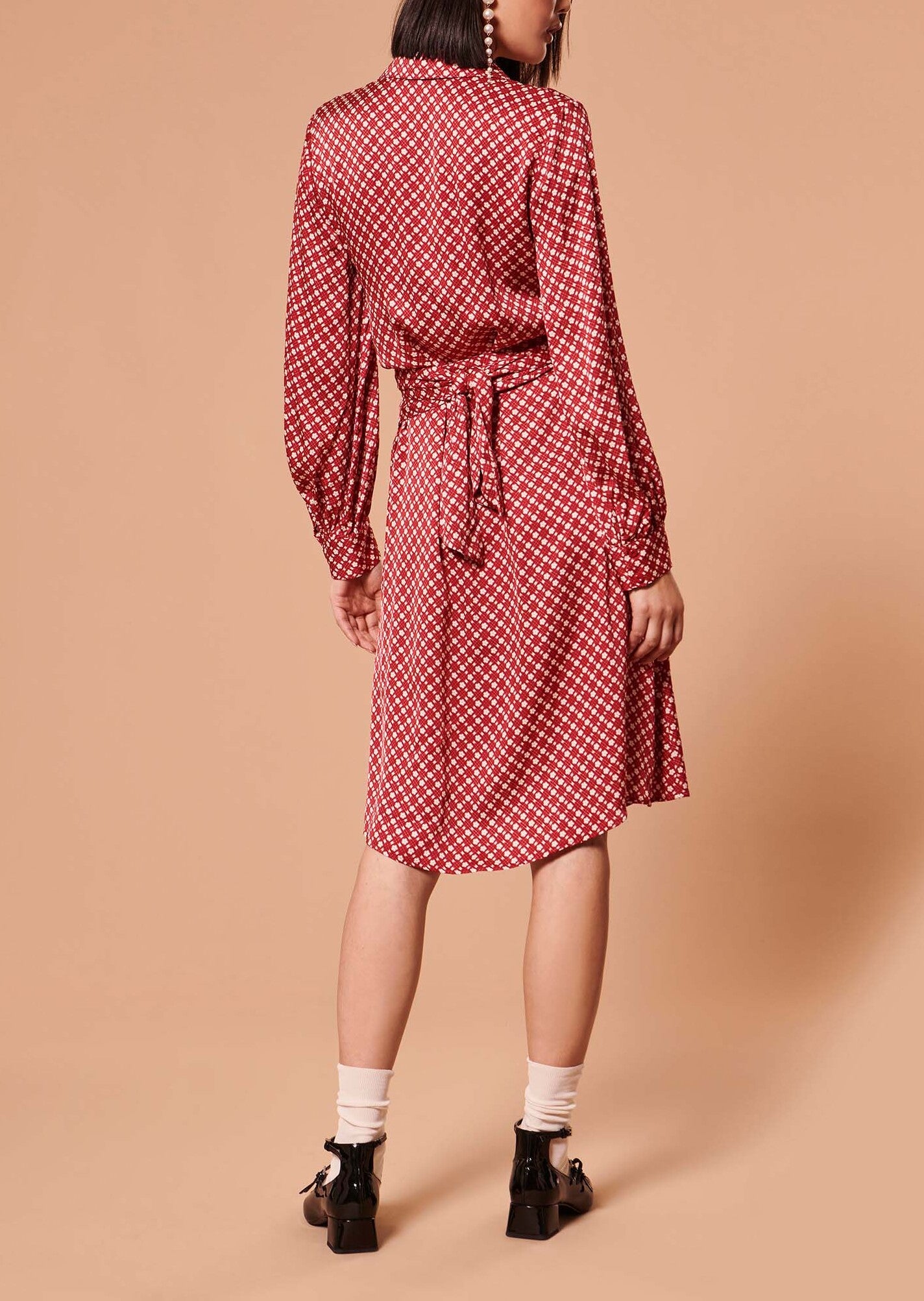 Robe Roselita rouge imprimé fleurs Faume - seconde main