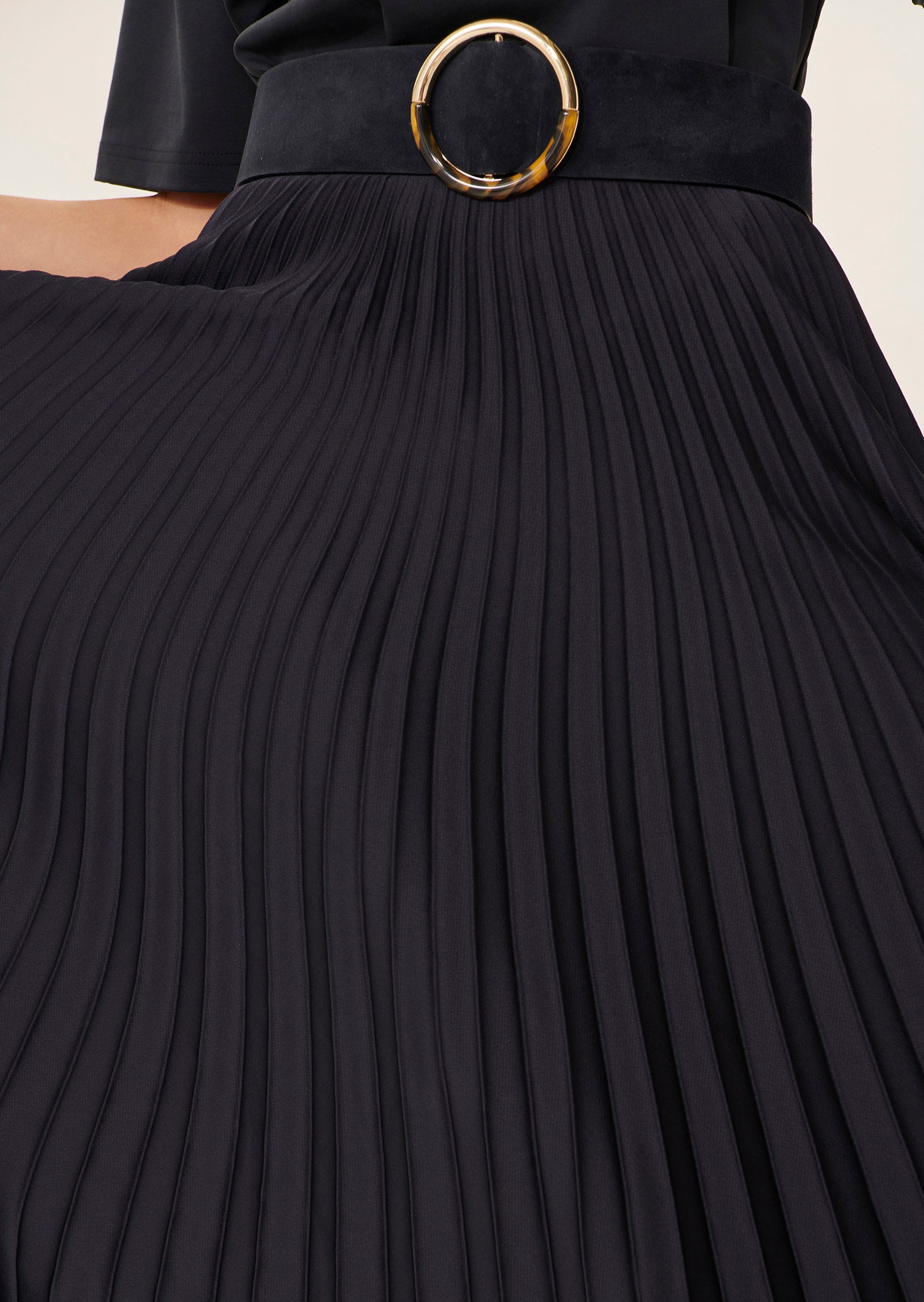 Jupe Juline bleu nuit plissée Faume - seconde main