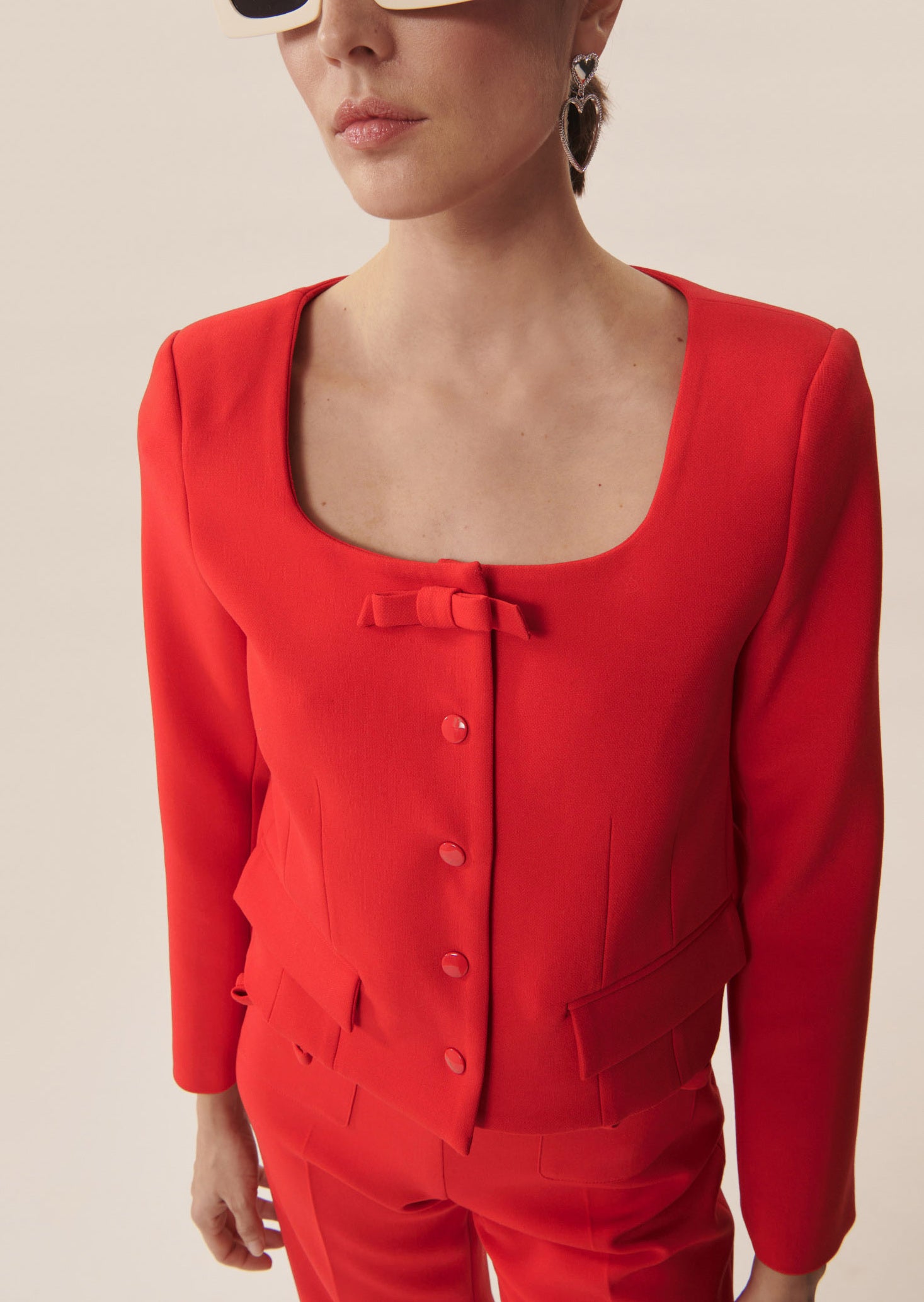 Veste Vernis rouge en toile double Faume - seconde main