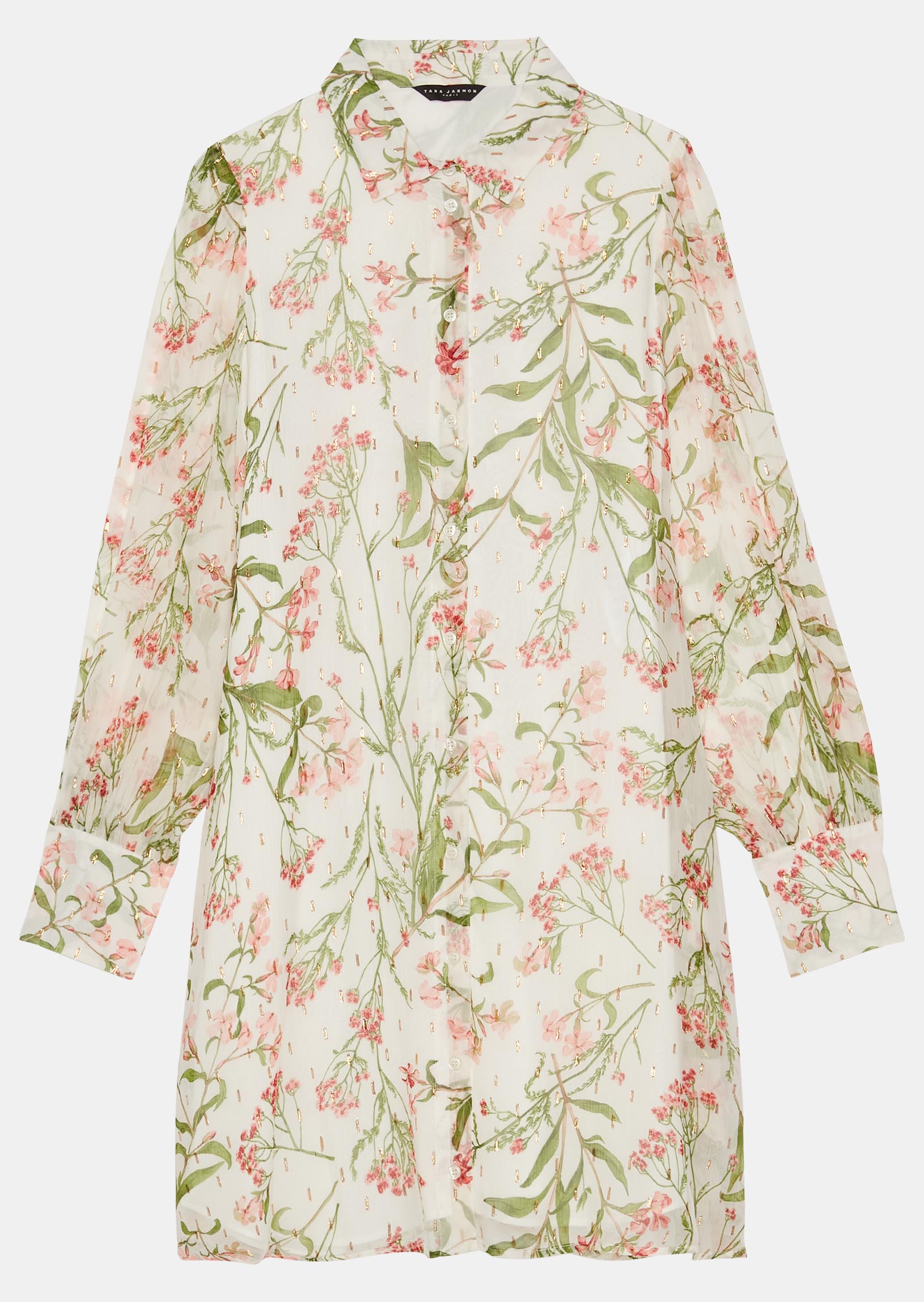 Robe Ryanna écrue imprimé fleuri en lurex Faume - seconde main