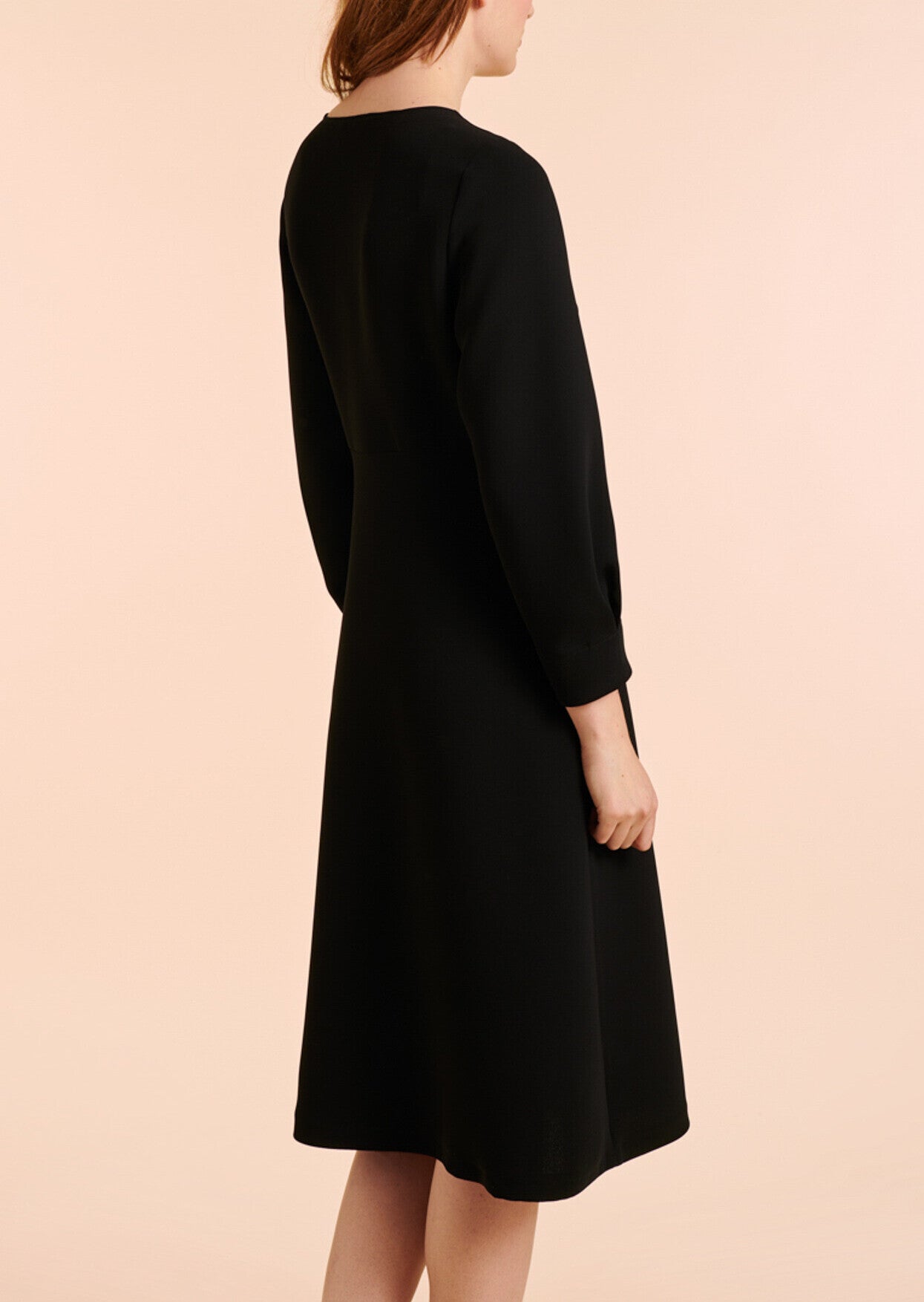 Robe Robertine cache-coeur noire Faume - seconde main