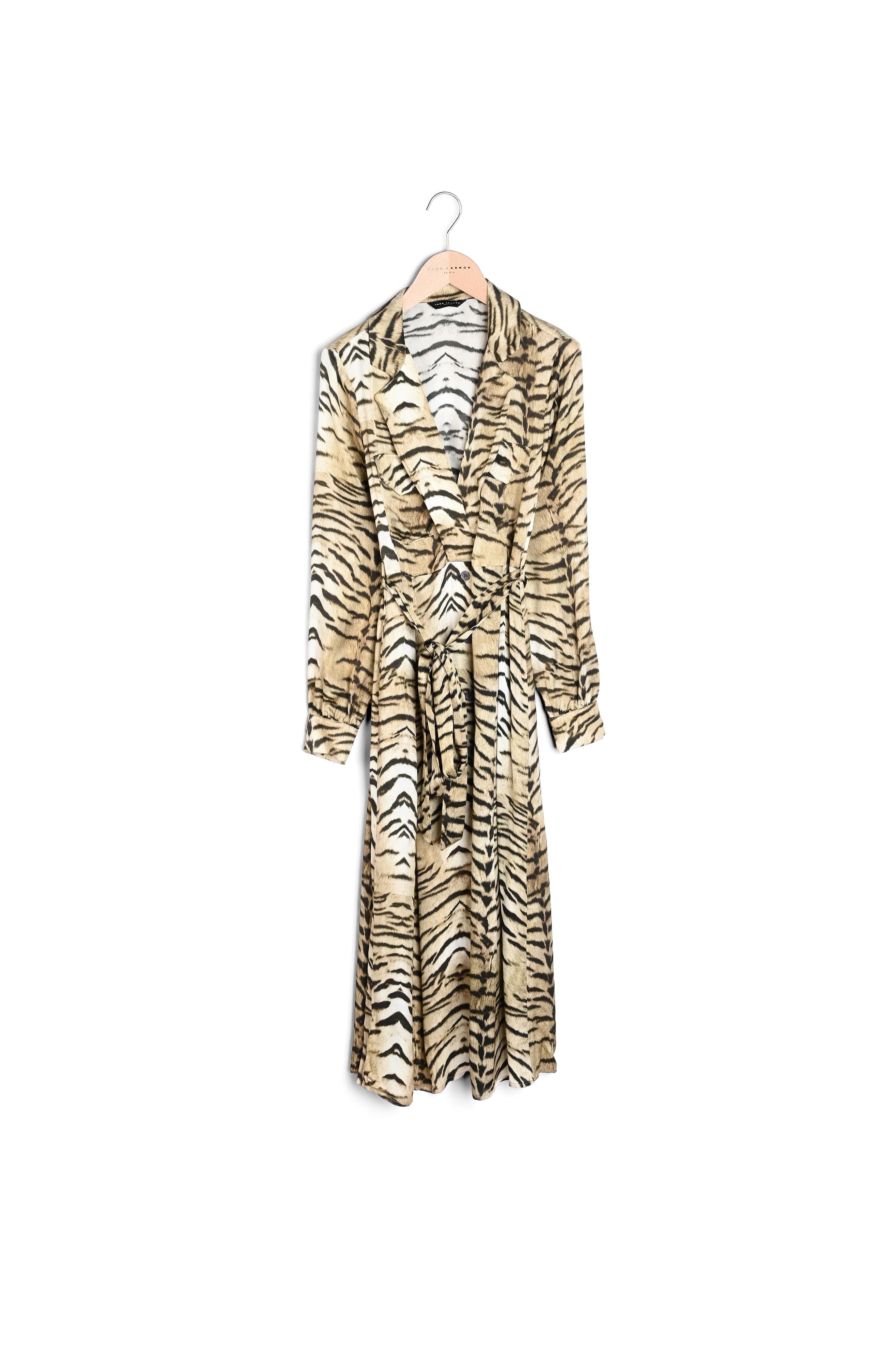 Robe Ruxy beige imprimé zèbre Faume - seconde main
