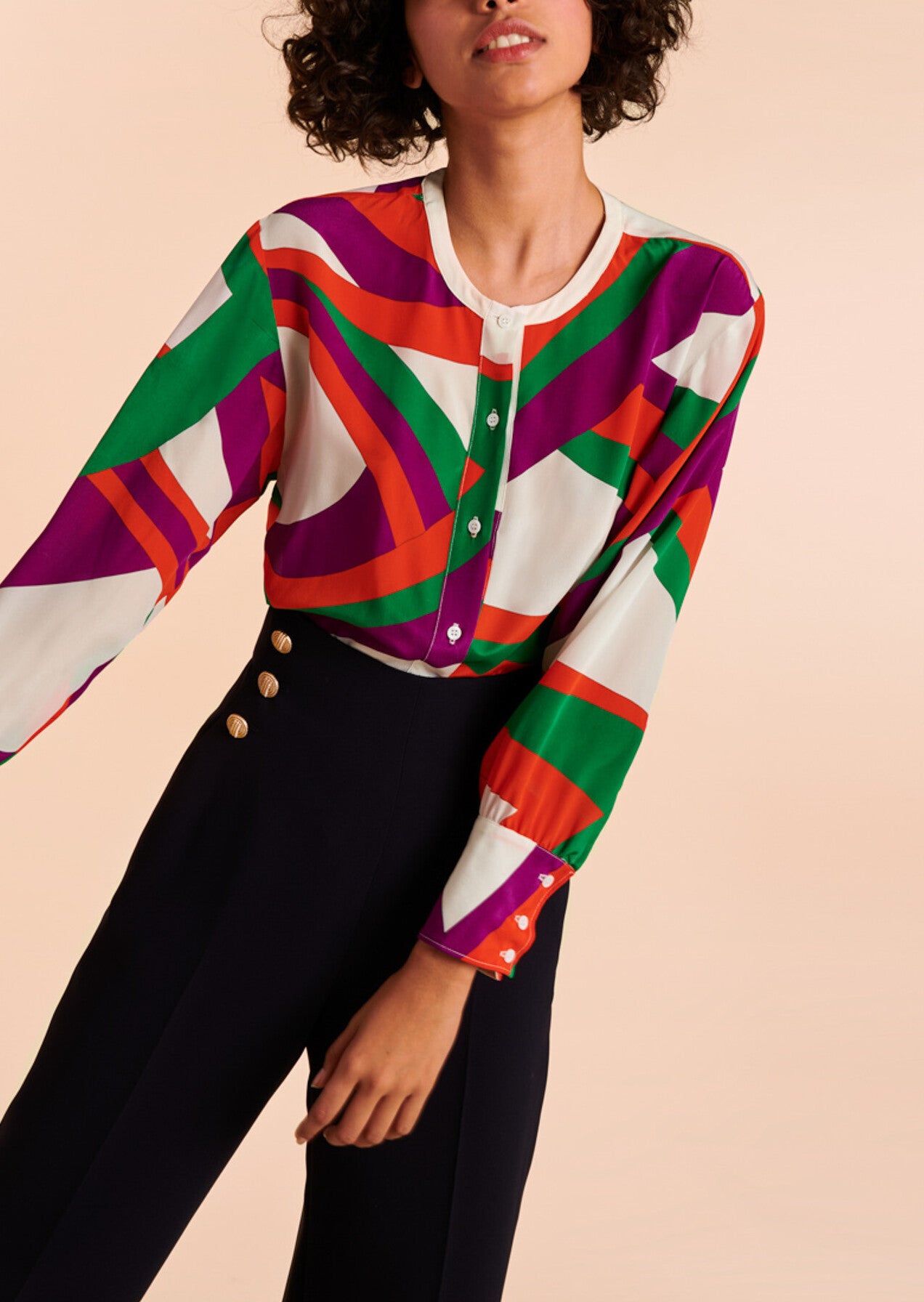 Pantalon Pilar bleu nuit Faume - seconde main