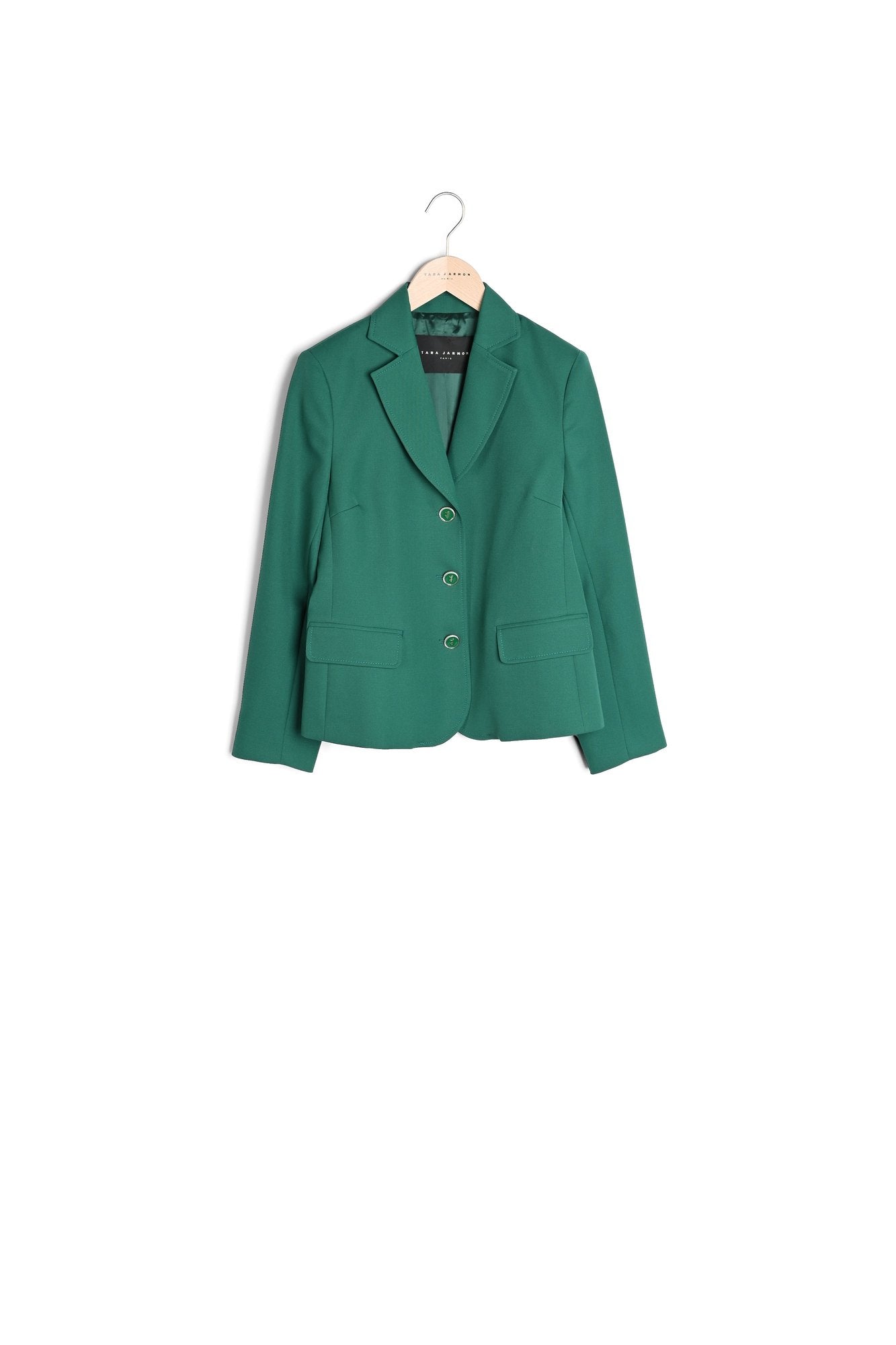 Veste Venitien verte en toile tailleur Faume - seconde main