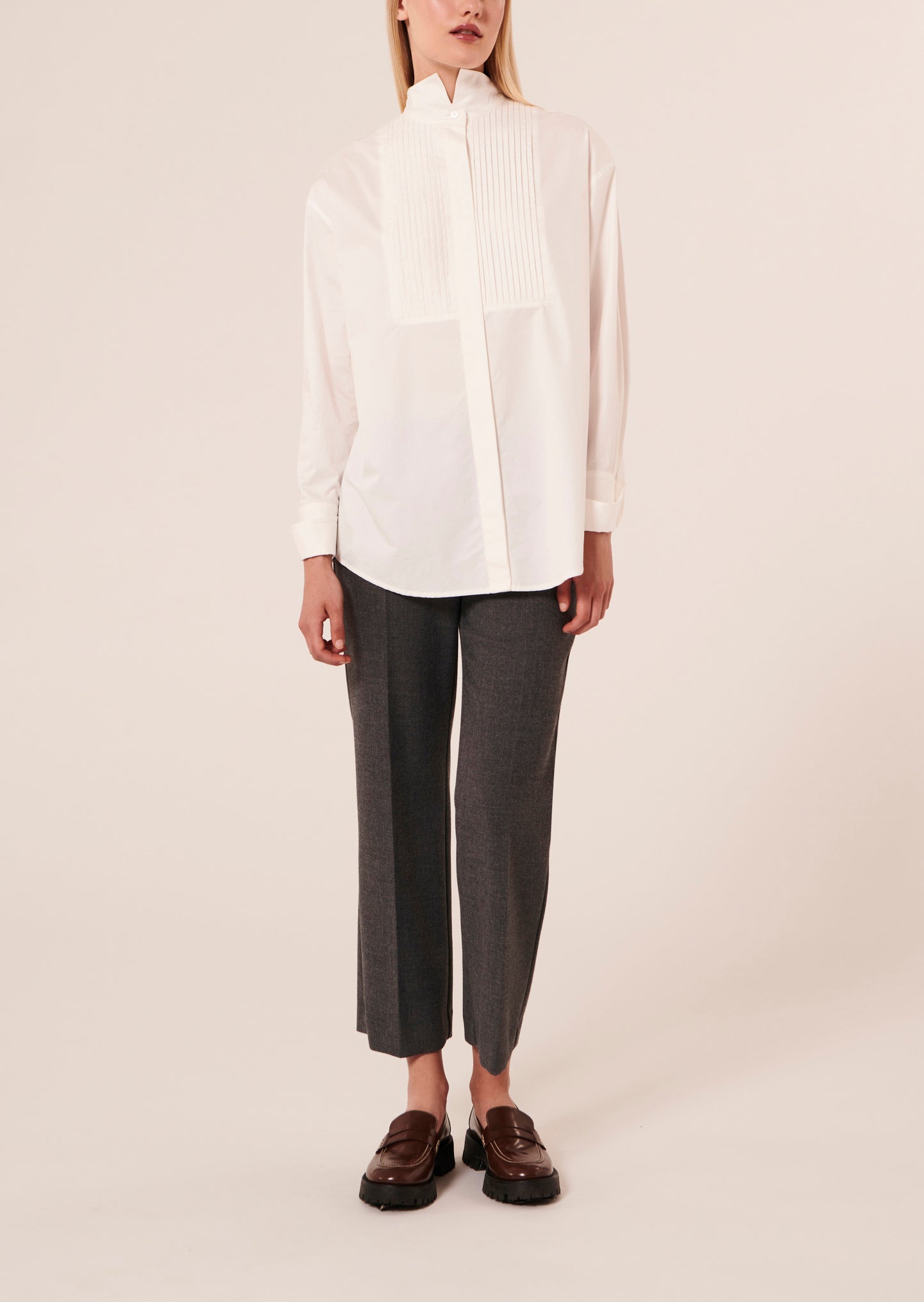 Chemise Carlina blanche en popeline Faume - seconde main