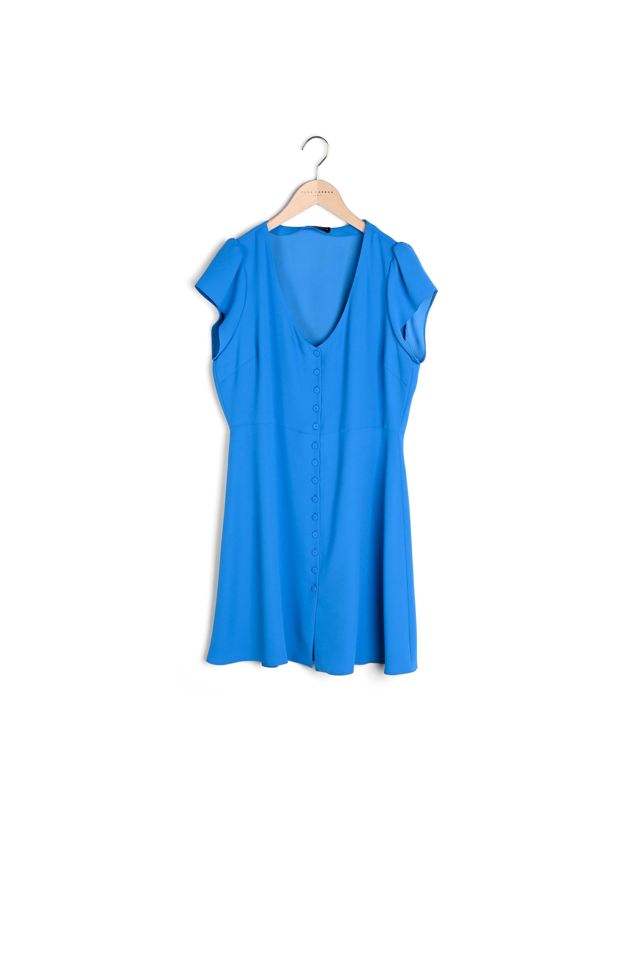 Robe Ruomi bleu ciel en crêpe Faume - seconde main