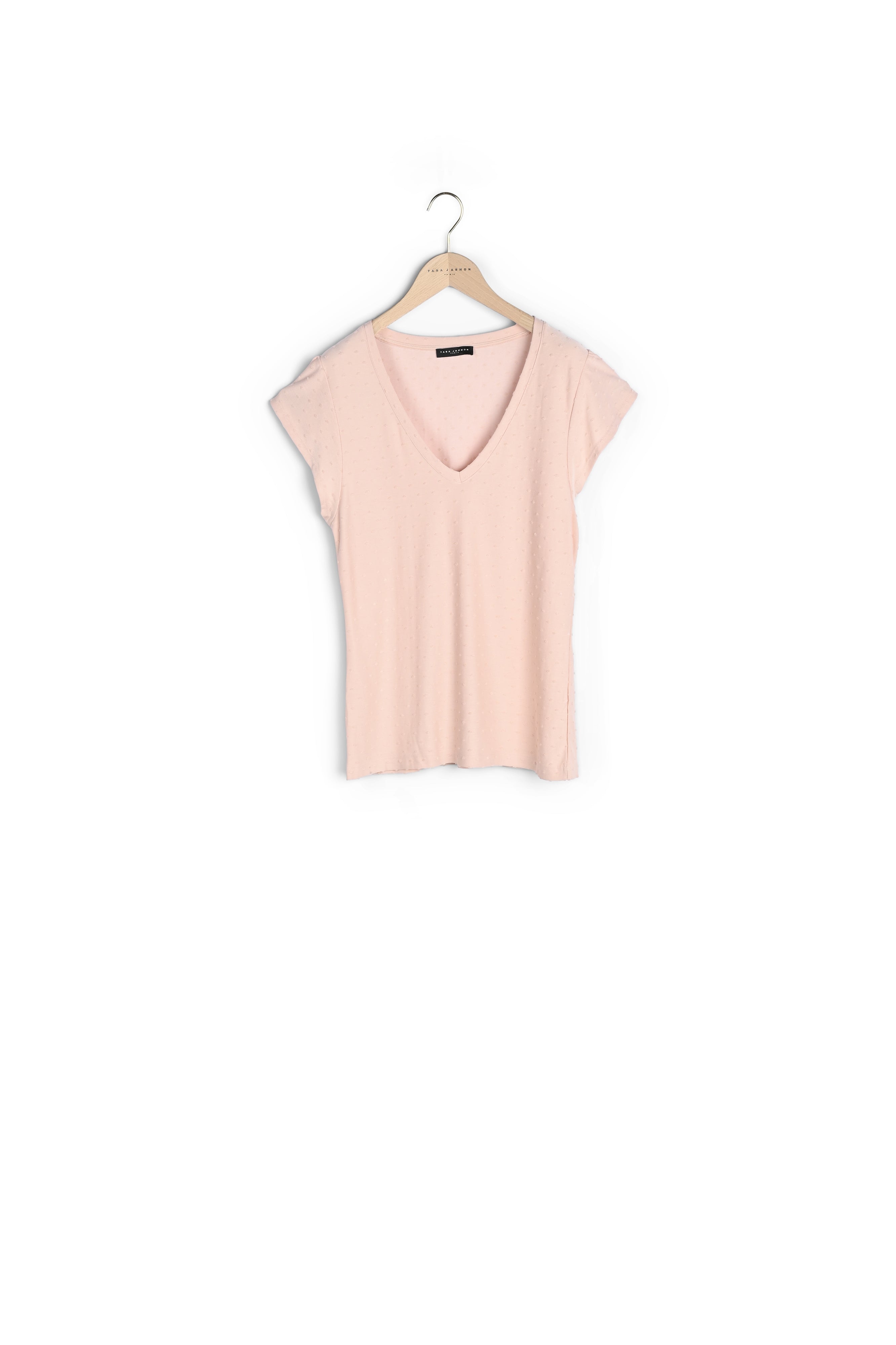 T-shirt Tiago rose pâle en jersey Faume - seconde main