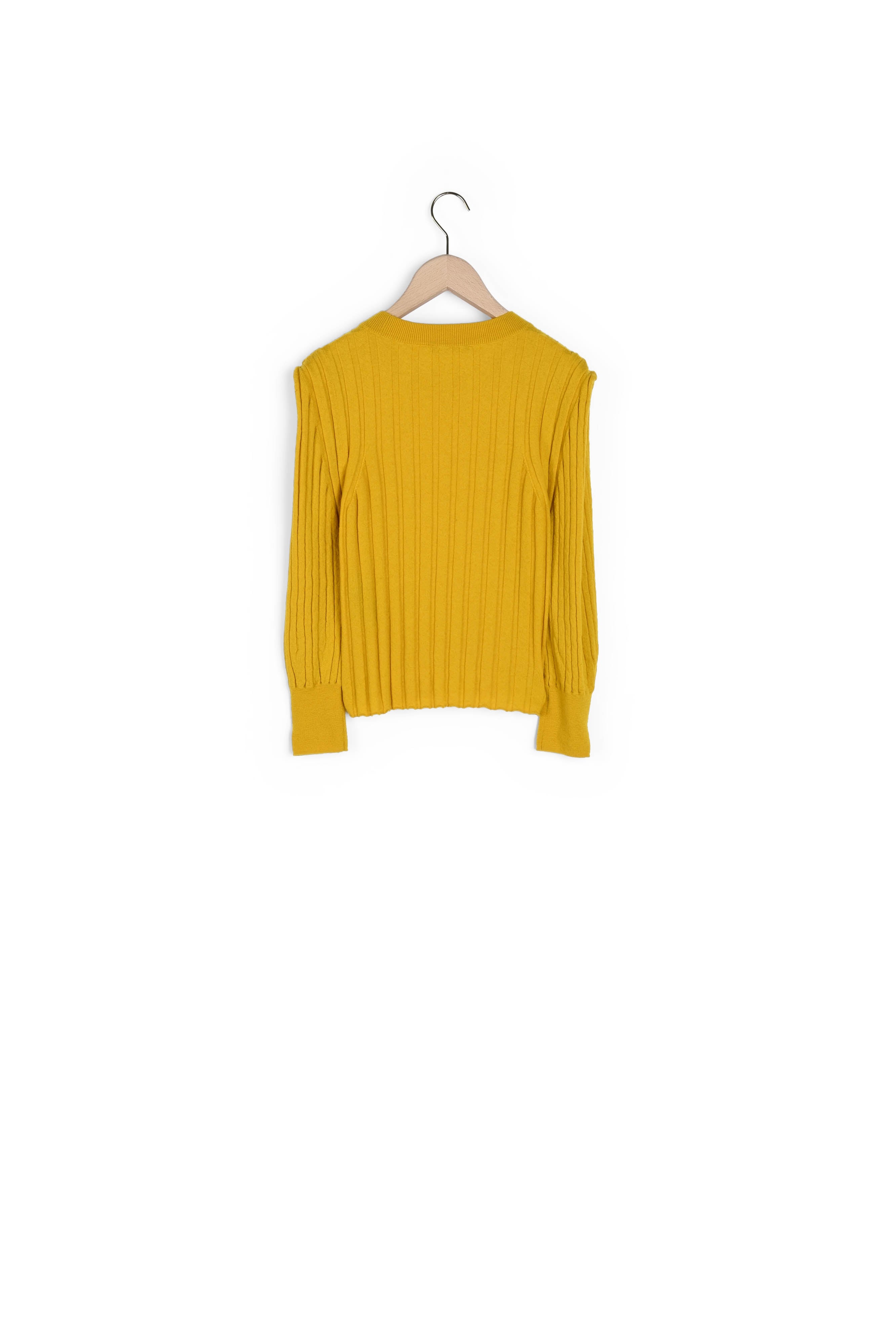 Pull Palatine jaune en laine merinos Faume - seconde main