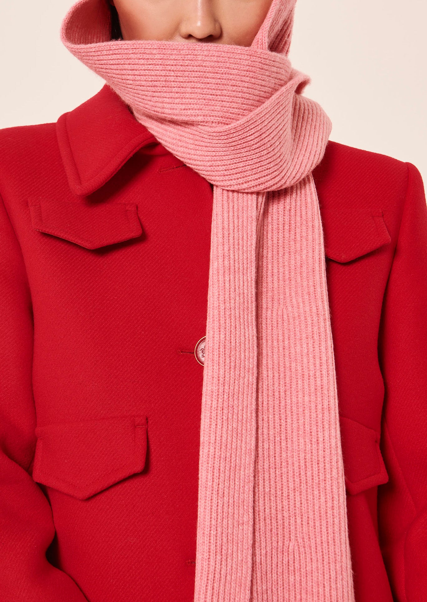 Bonnet Azhar rose en laine Faume - seconde main