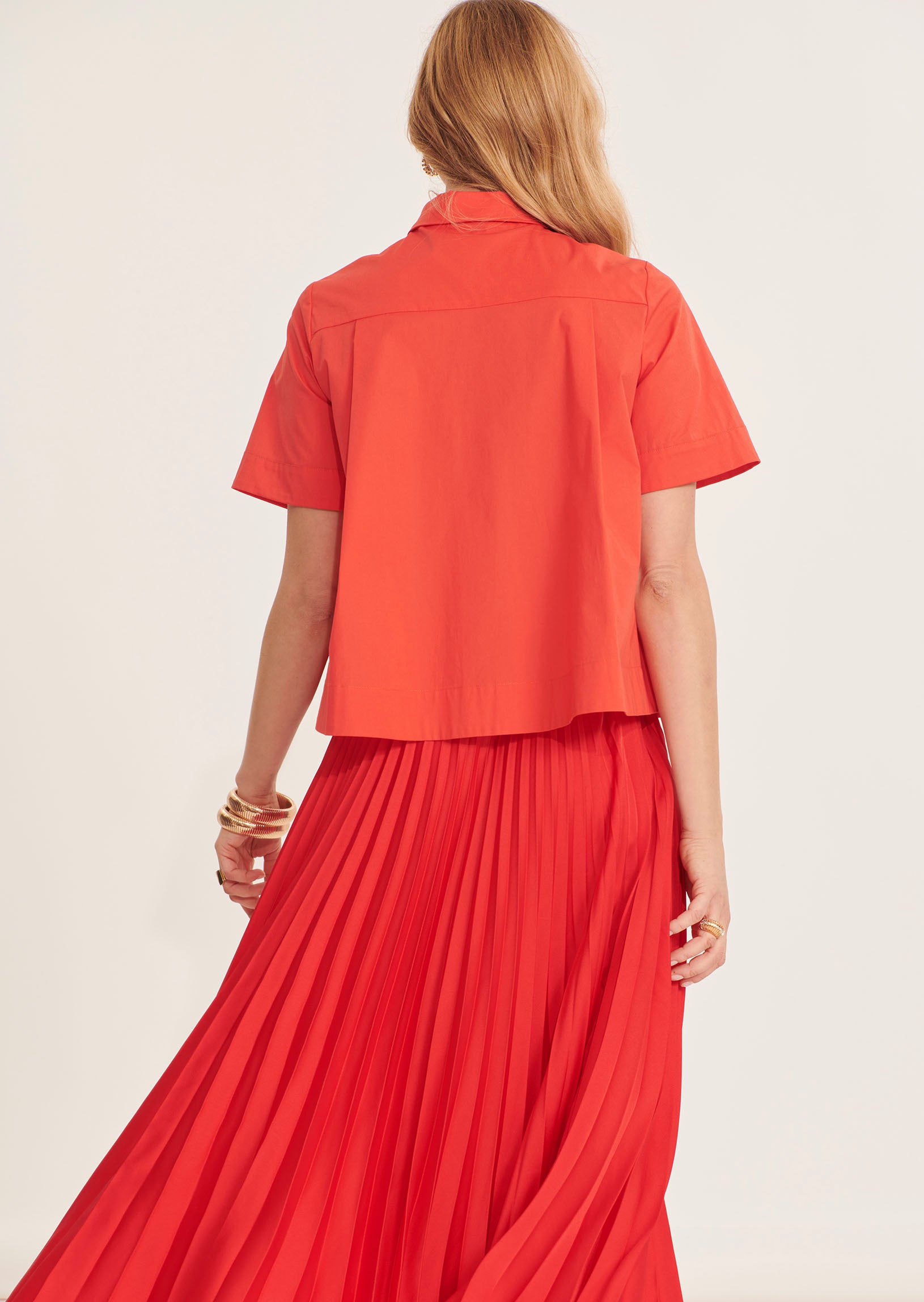 Chemise Cammie rouge en popeline Faume - seconde main