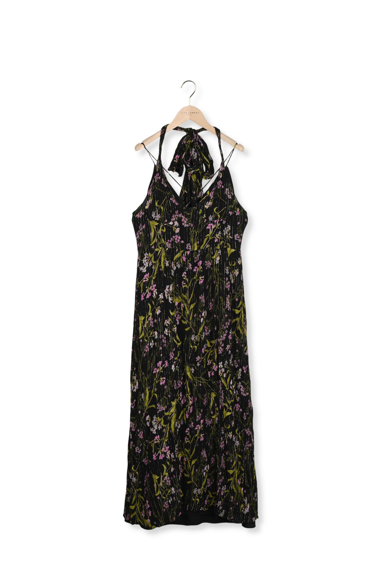 Robe Ragha noire imprimé fleuri en lurex Faume - seconde main