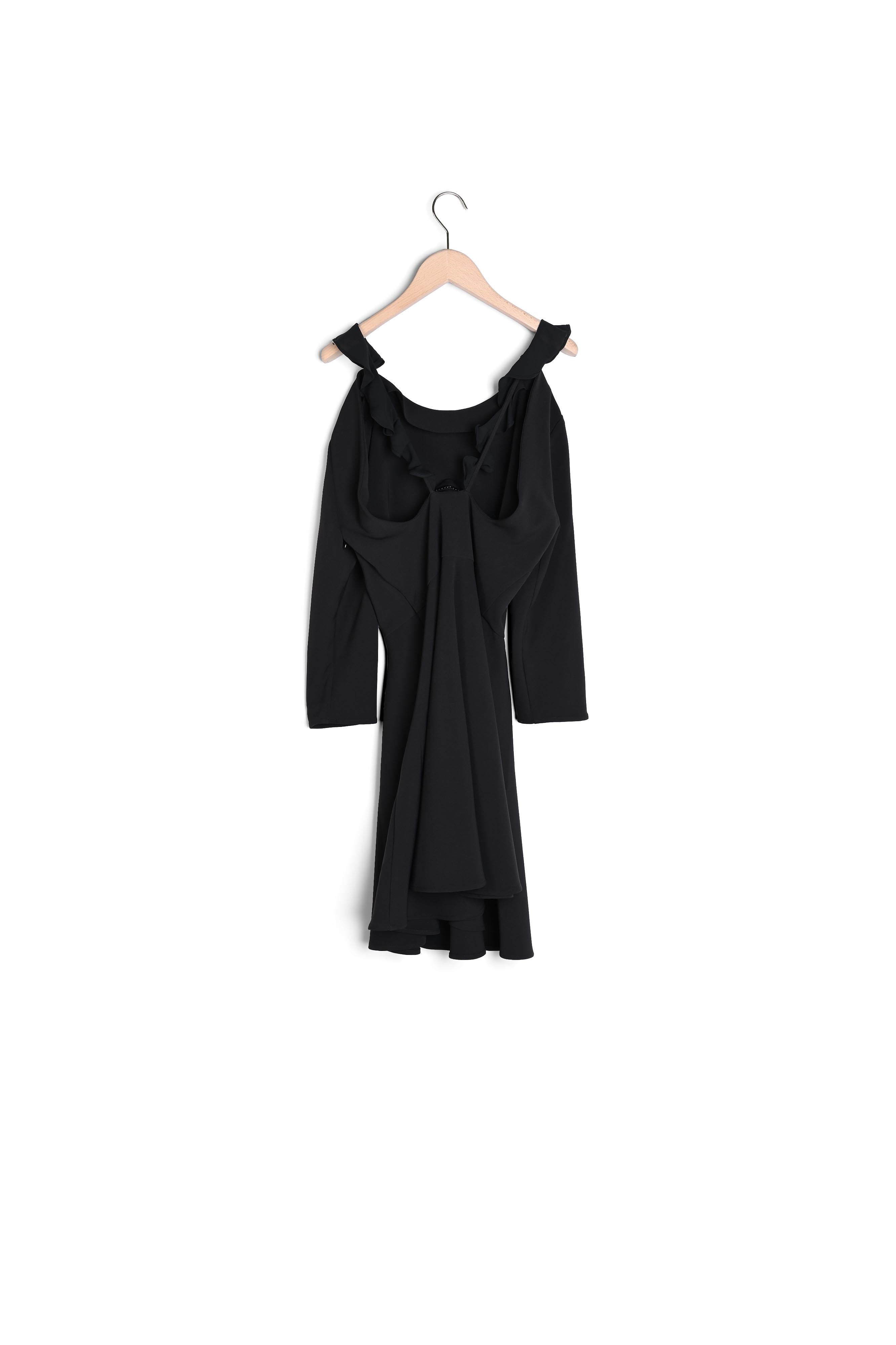 Robe Reelie noire en crêpe Faume - seconde main