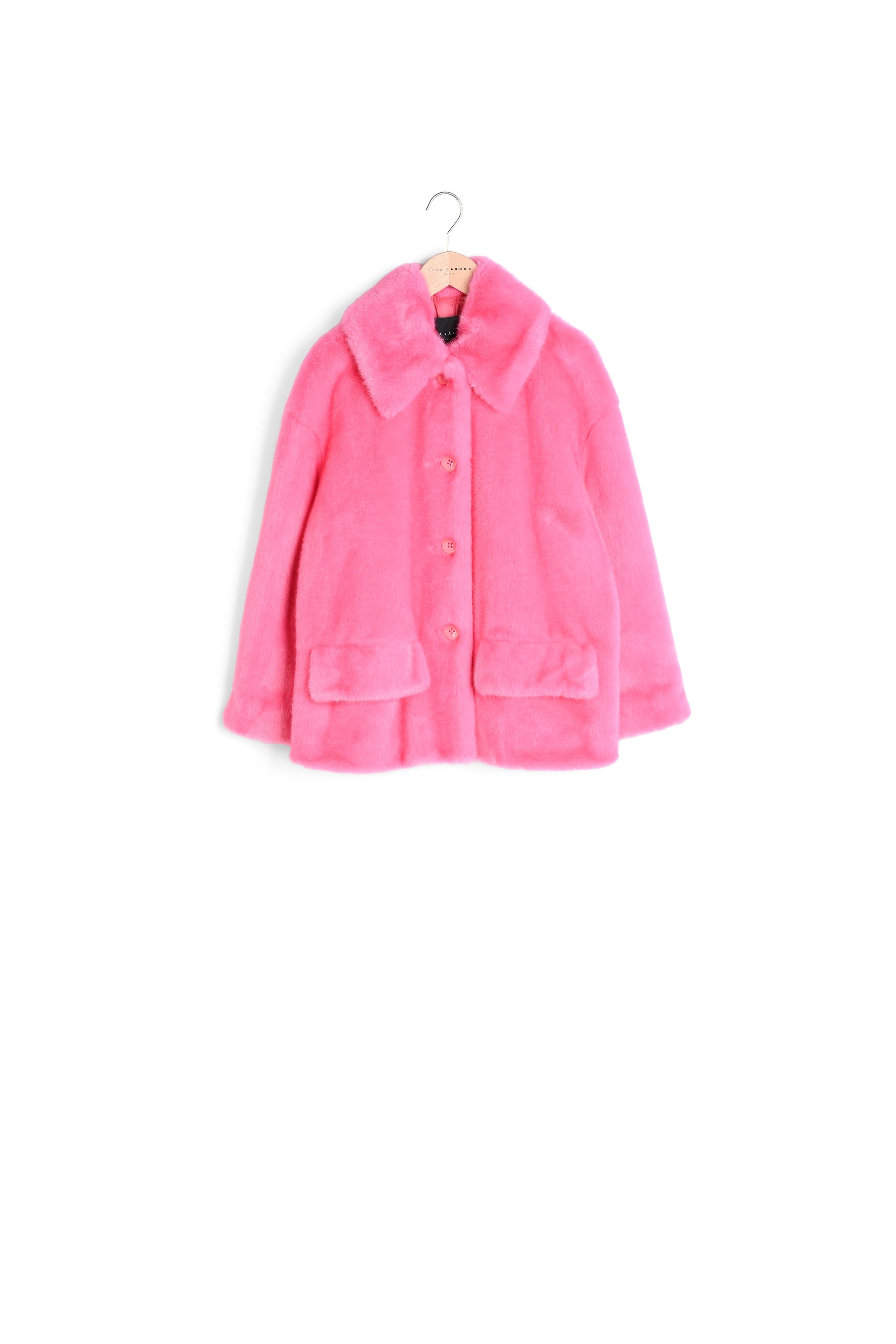 Manteau Matt rose en fausse fourrure Faume - seconde main