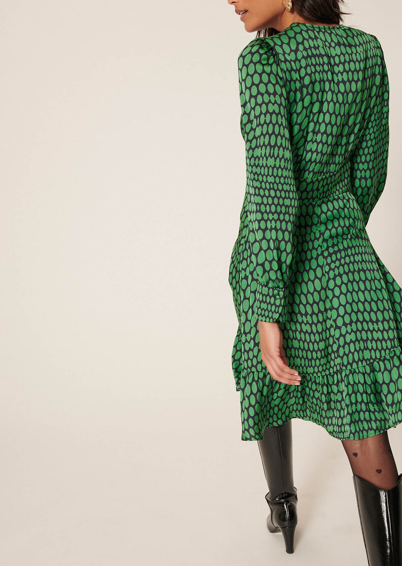 Robe Rain verte imprimé pois Faume - seconde main