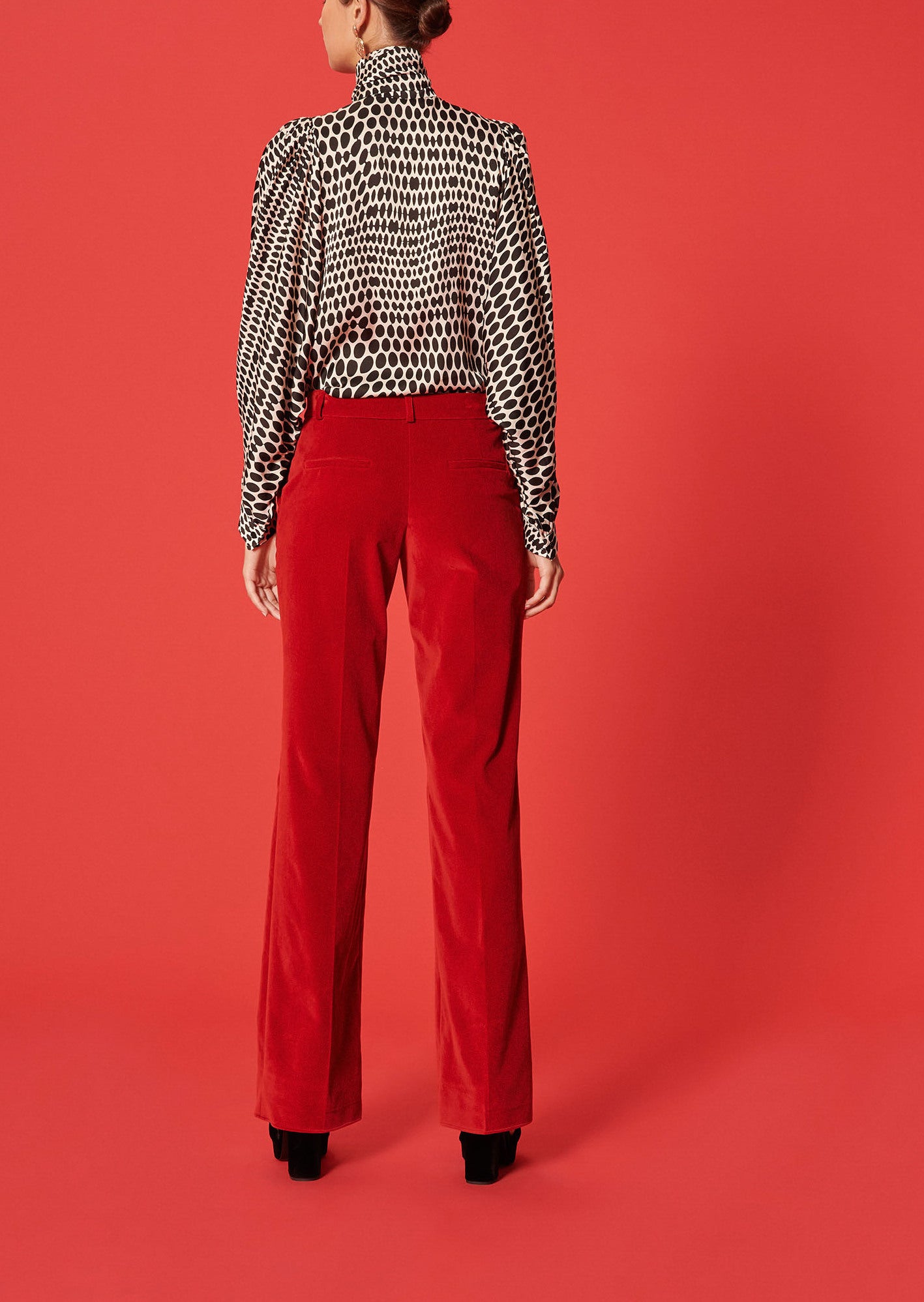 Pantalon Patti rouge en velours Faume - seconde main