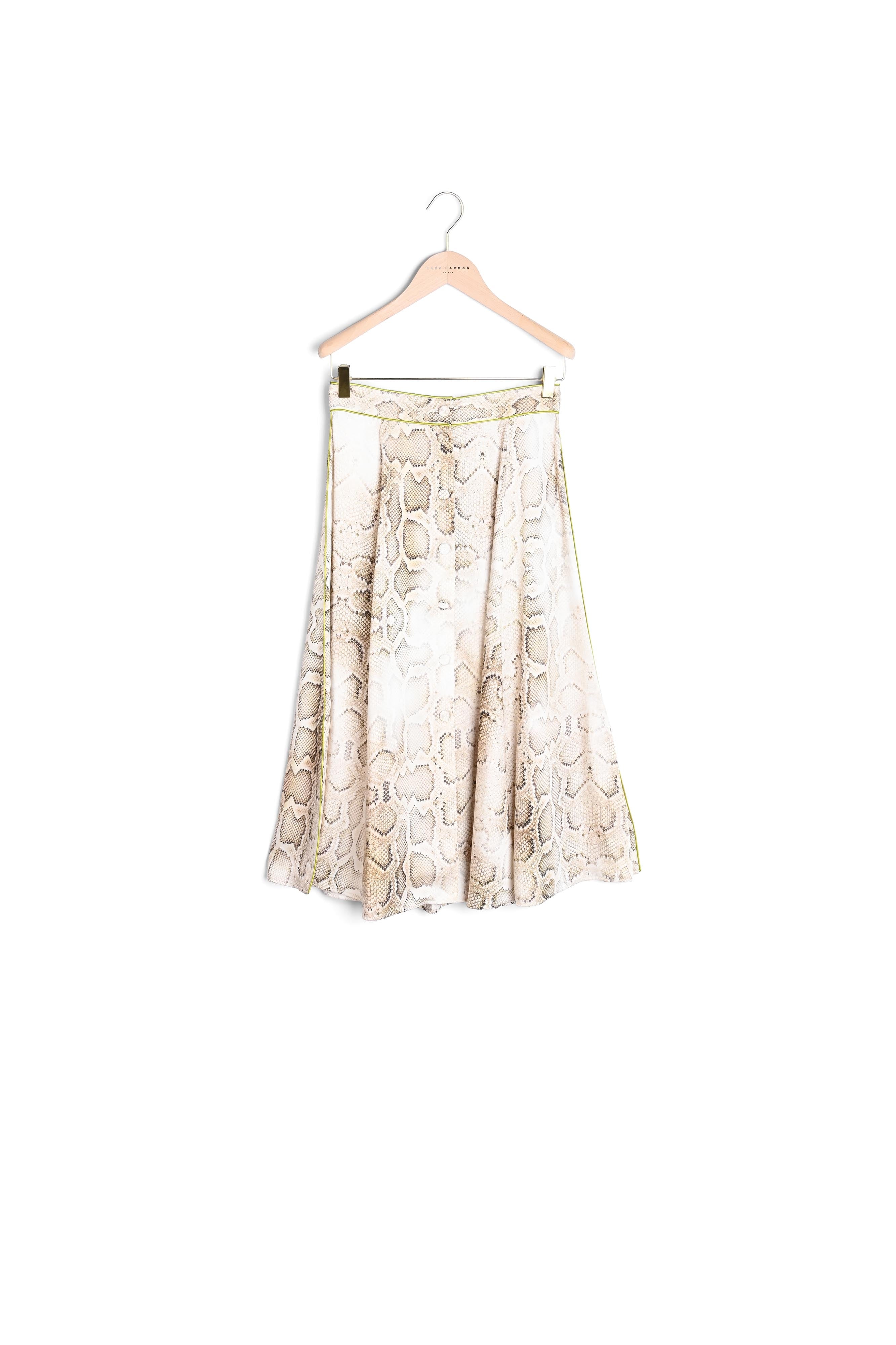 Jupe Jessa écrue imprimé python Faume - seconde main