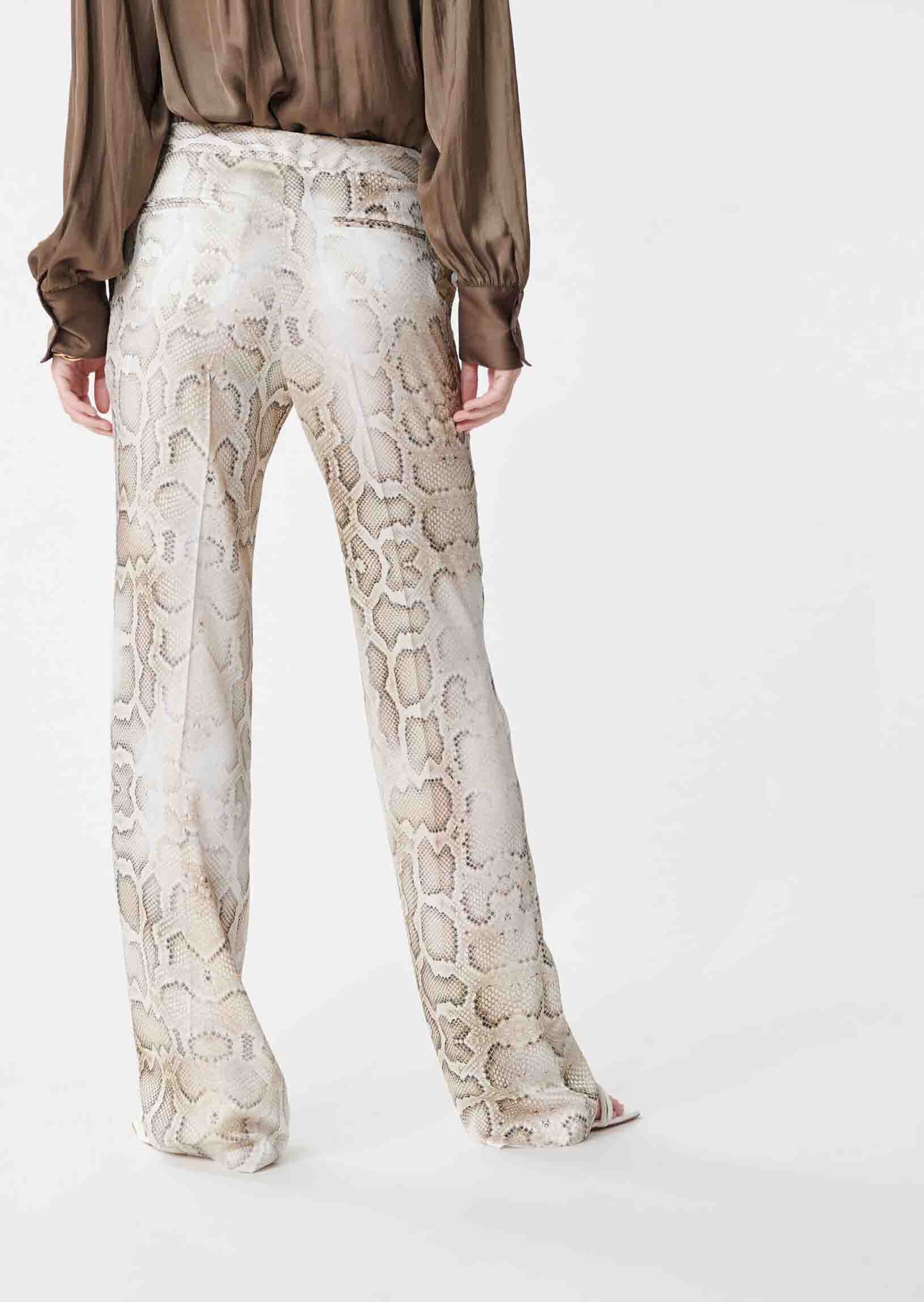 Pantalon Patti écru imprimé python Faume - seconde main