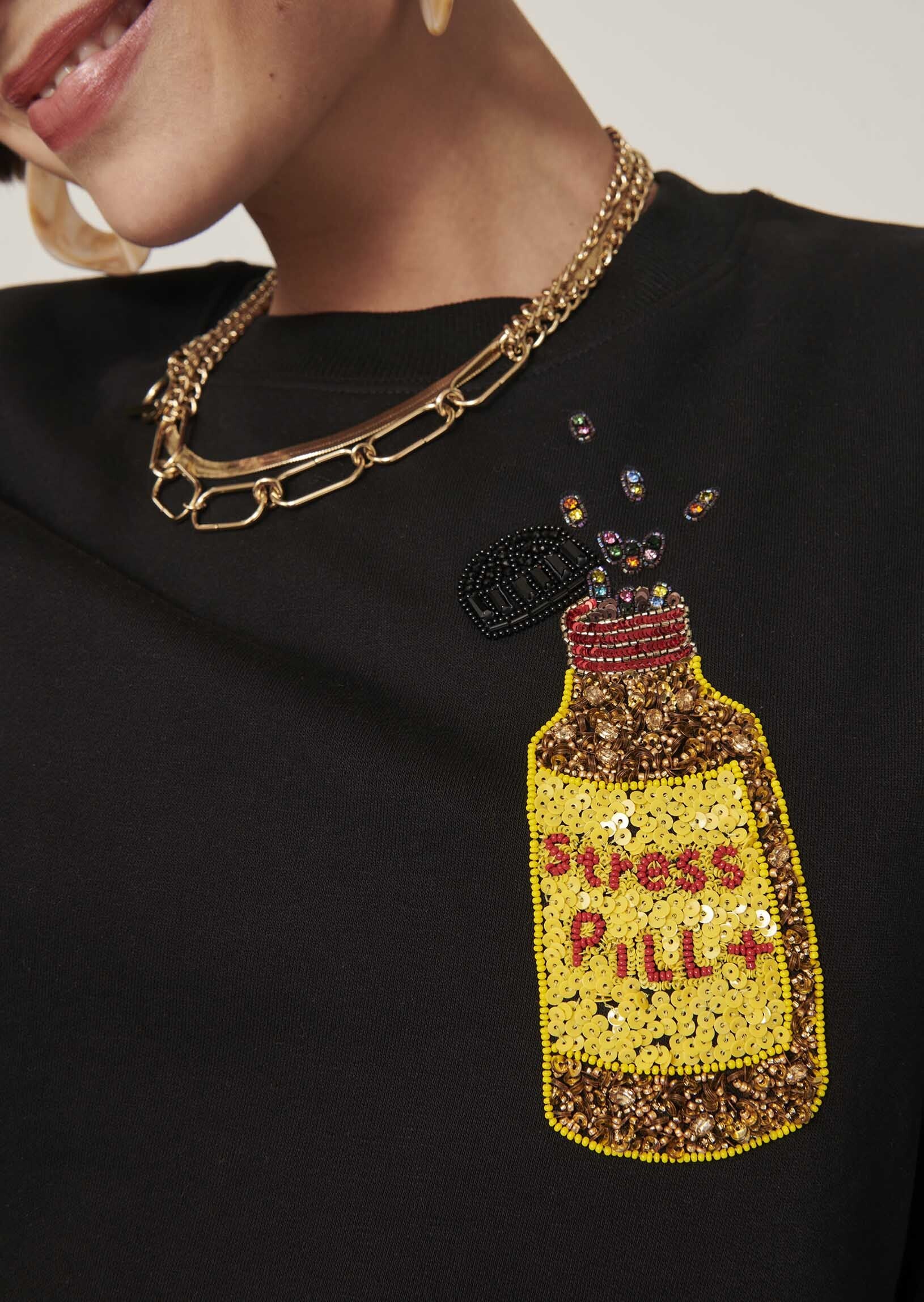 Sweat Pills noir en molleton Faume - seconde main